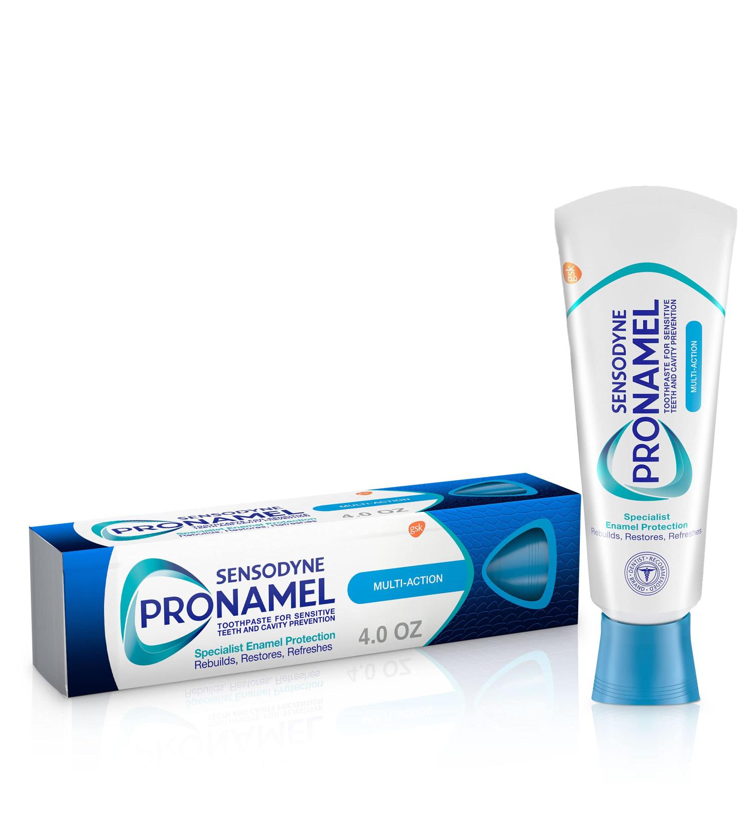 Buy Sensodyne Pronamel Multi-Action Enamel Toothpaste for Sensitive Teeth - Strengthen Enamel Cleansing Mint 4 oz - Fast International Shipping - Buy Online on GoSupps.com
