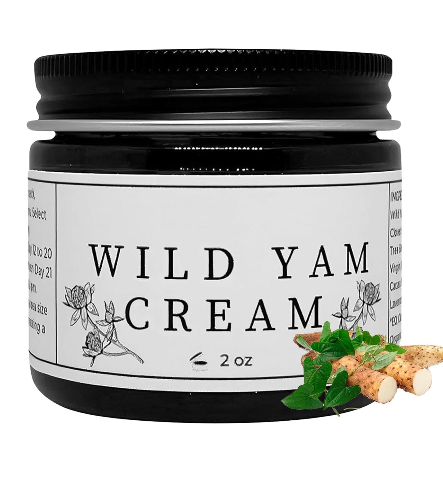60G Wild Yam Cream Women Wild Yam Root Cream Skin Moisturizer Organic Annas Wild Yam Cream for Moisturizing and Lubrication(Glass Bottle) - Buy Online on GoSupps.com
