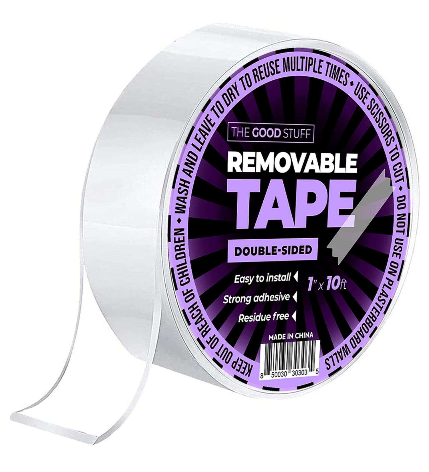 Double Sided Tape Heavy Duty  1x10ft'  Transparent Nano Tape for Mounting - Reusable 2-Sided Mounting Tape - Caution This Tape is Strong Only for Tiles  Ceramic  RV Wood  Glass  NOT for Painted Walls - Buy Online on GoSupps.com