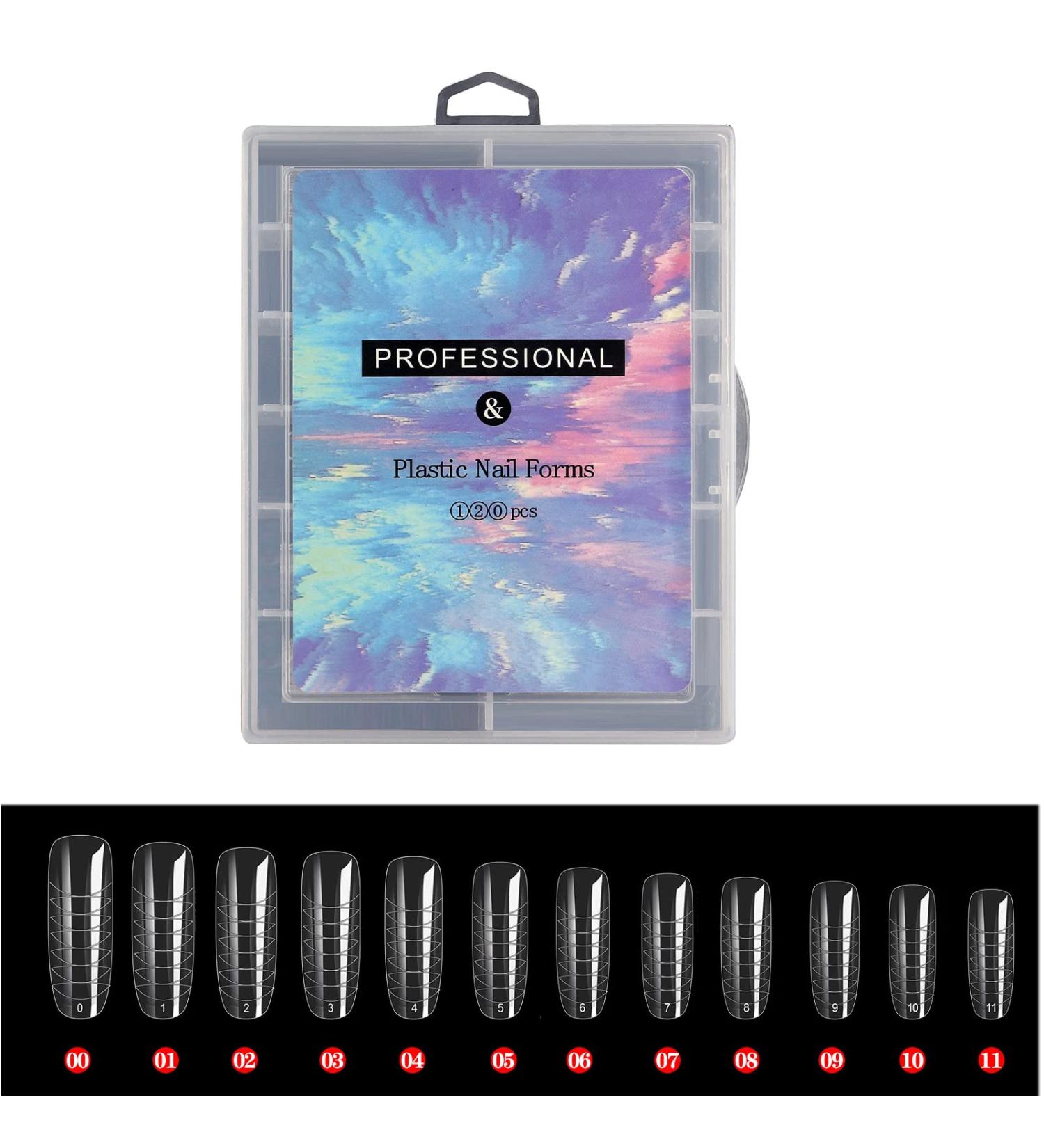 FEIlei Dual-Nail Forms Clear Nail Extension Tips Nail Gel Forms DIY Nails Manicure Tool B - Buy Online on GoSupps.com