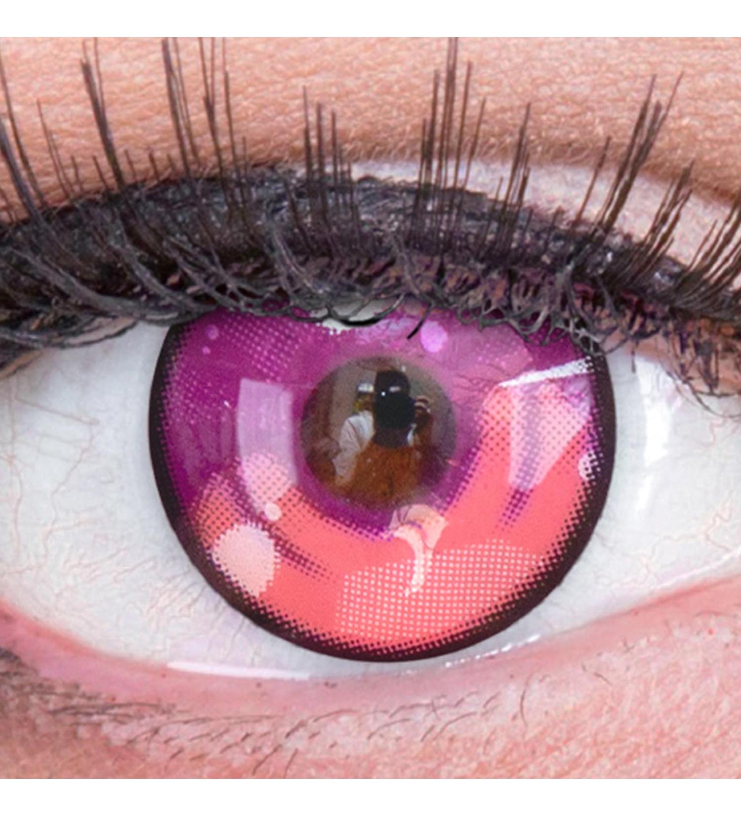 Meralens Anime Arc 3 Violet Crazy Fun Colored Contact Lenses - Annual Purple Lenses for Carnival Cosplay & Halloween - Includes Free Lens Case - Buy Online on GoSupps.com
