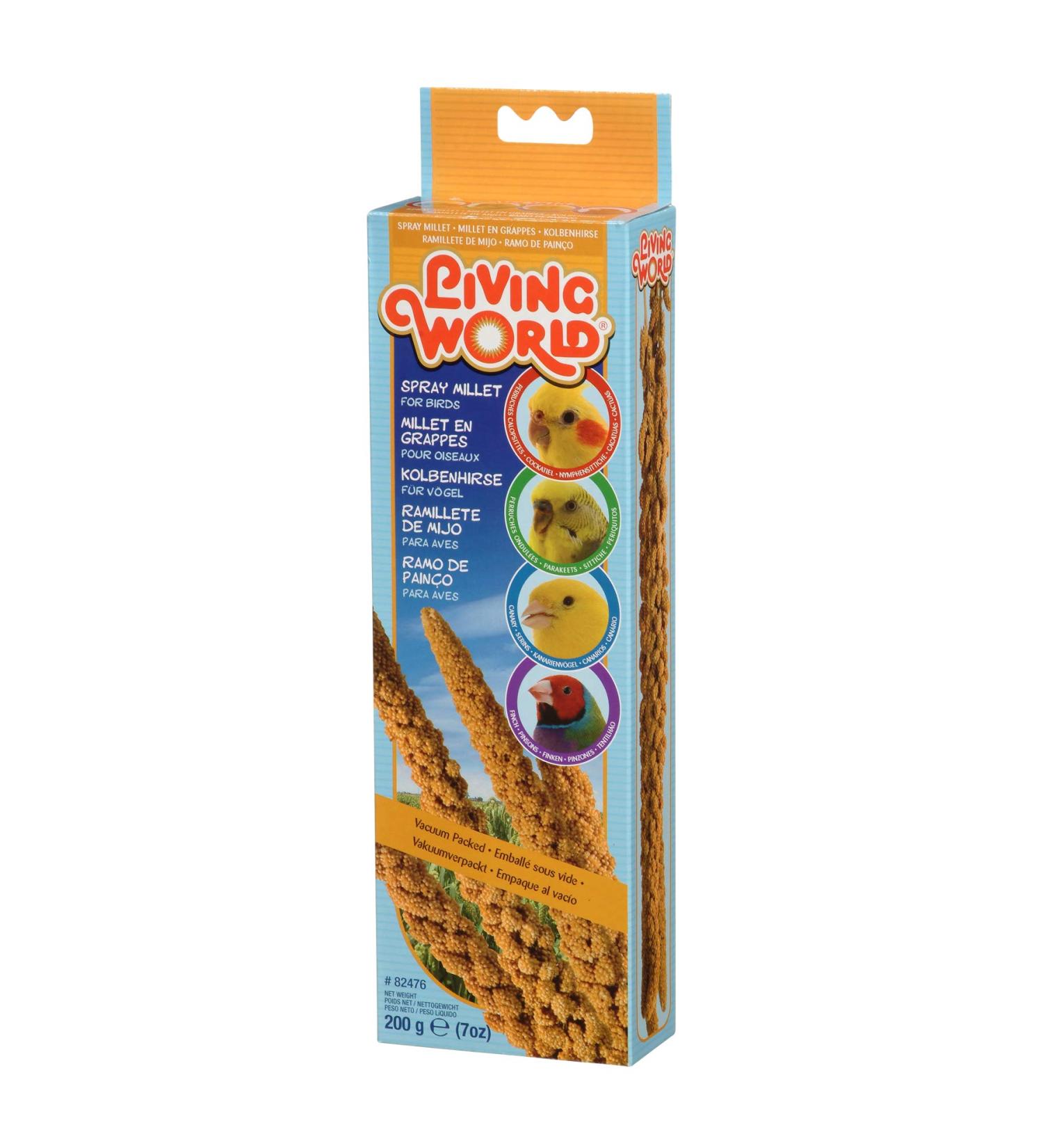 Living World 82476 Spray Millet for Birds 200gm 7-Ounce 200 g (Pack of 1) - Buy Online on GoSupps.com