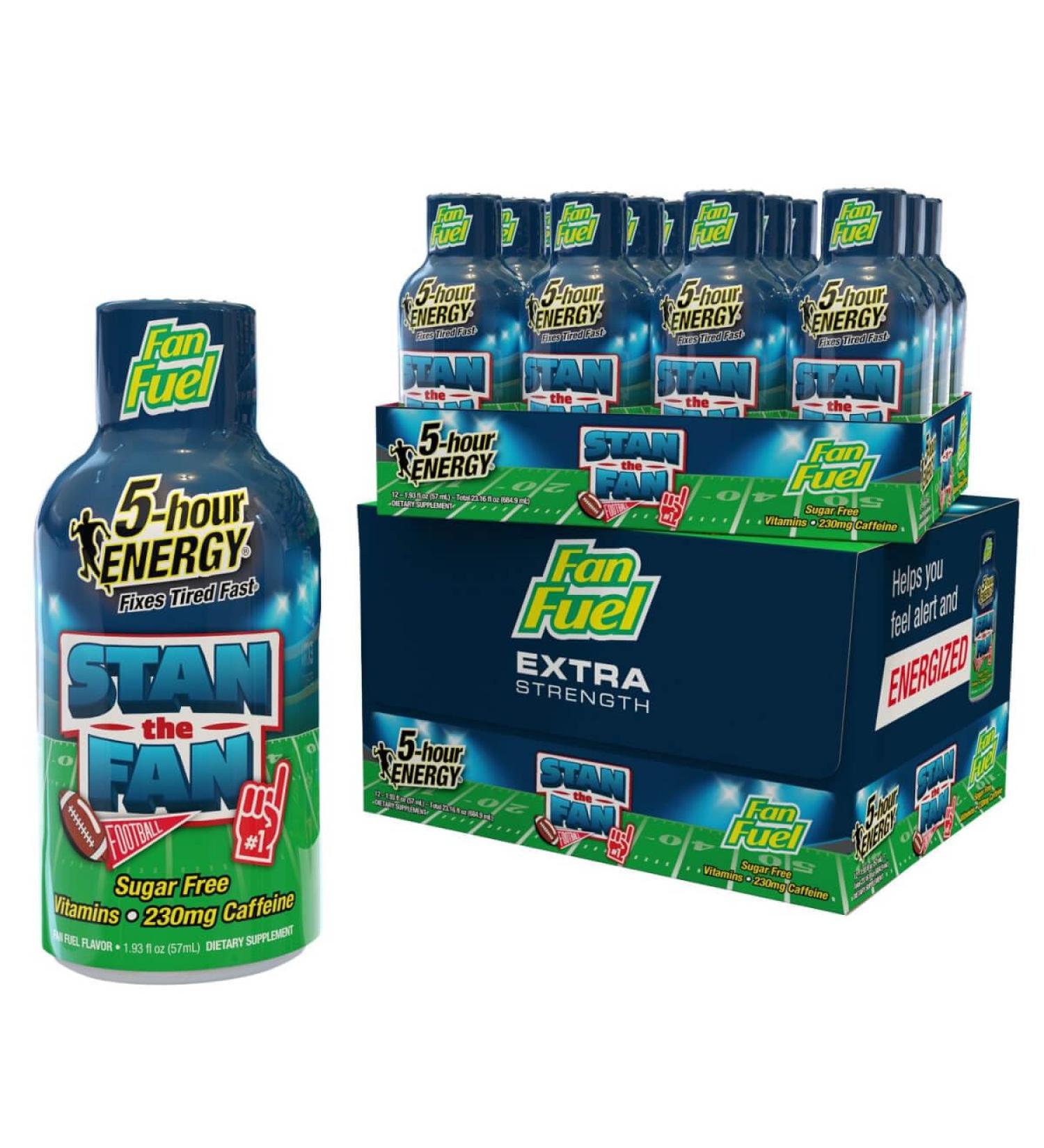 5-hour ENERGY Extra Strength Fan Fuel Fruity Candy Blend Flavor Energy Shots (1.93 oz. - 24 Count) Sugar-Free 230 mg Caffeine - Buy Online on GoSupps.com