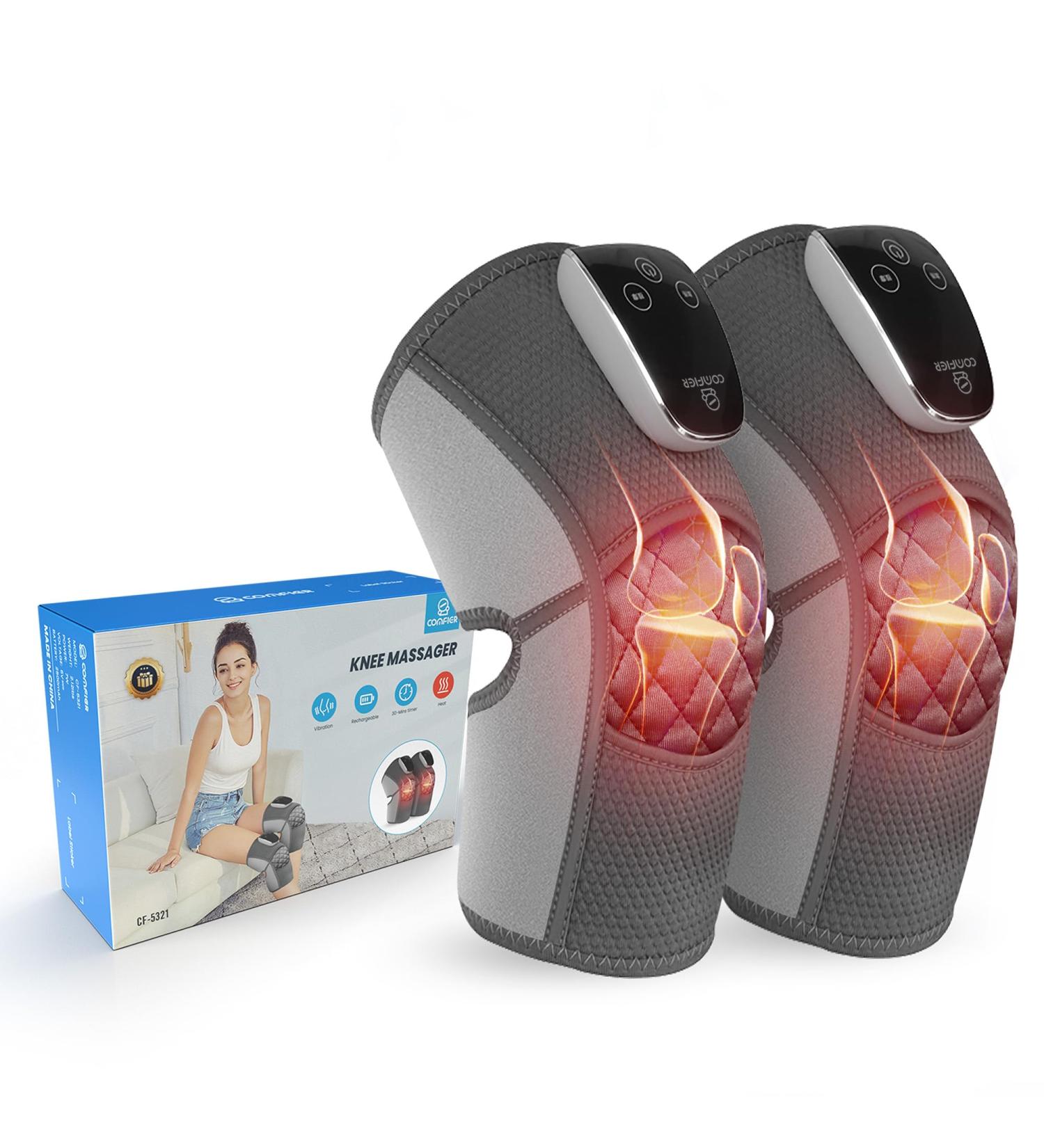COMFIER Cordless Knee Massager with Heat & Vibration | Arthritis Relief 3-in-1 Heating Pad for Knee Shoulder Elbow | Perfect Gift for Dad FSA & HSA Eligible - Buy Online on GoSupps.com