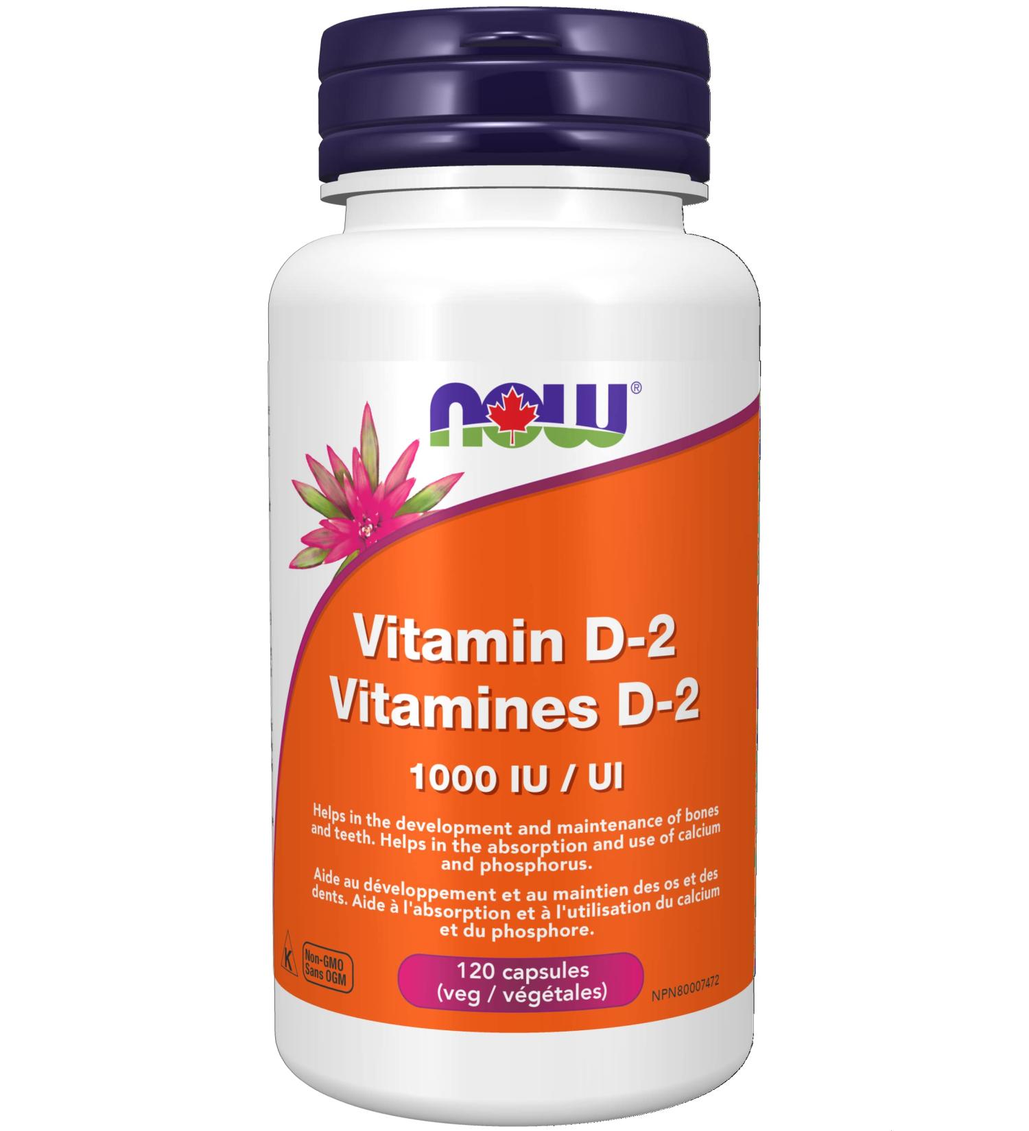 Now Vit D-2 1 000 IU Dry Vegan 120vcap - Buy Online on GoSupps.com