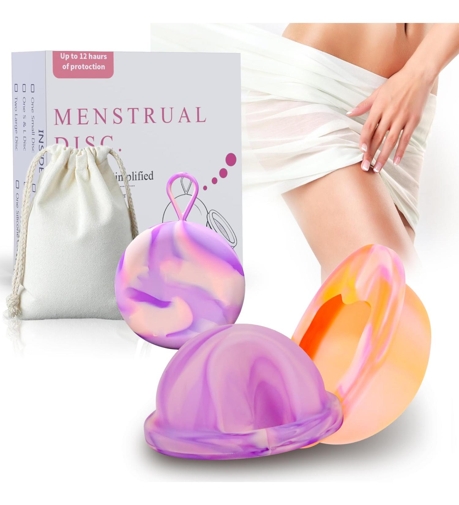 Menstrual Disc with Size M+L - 100% Medical Silicone Menstrual Cup for Active Women - Perfect for Sport Swimming & Intimacy - Buy Online on GoSupps.com