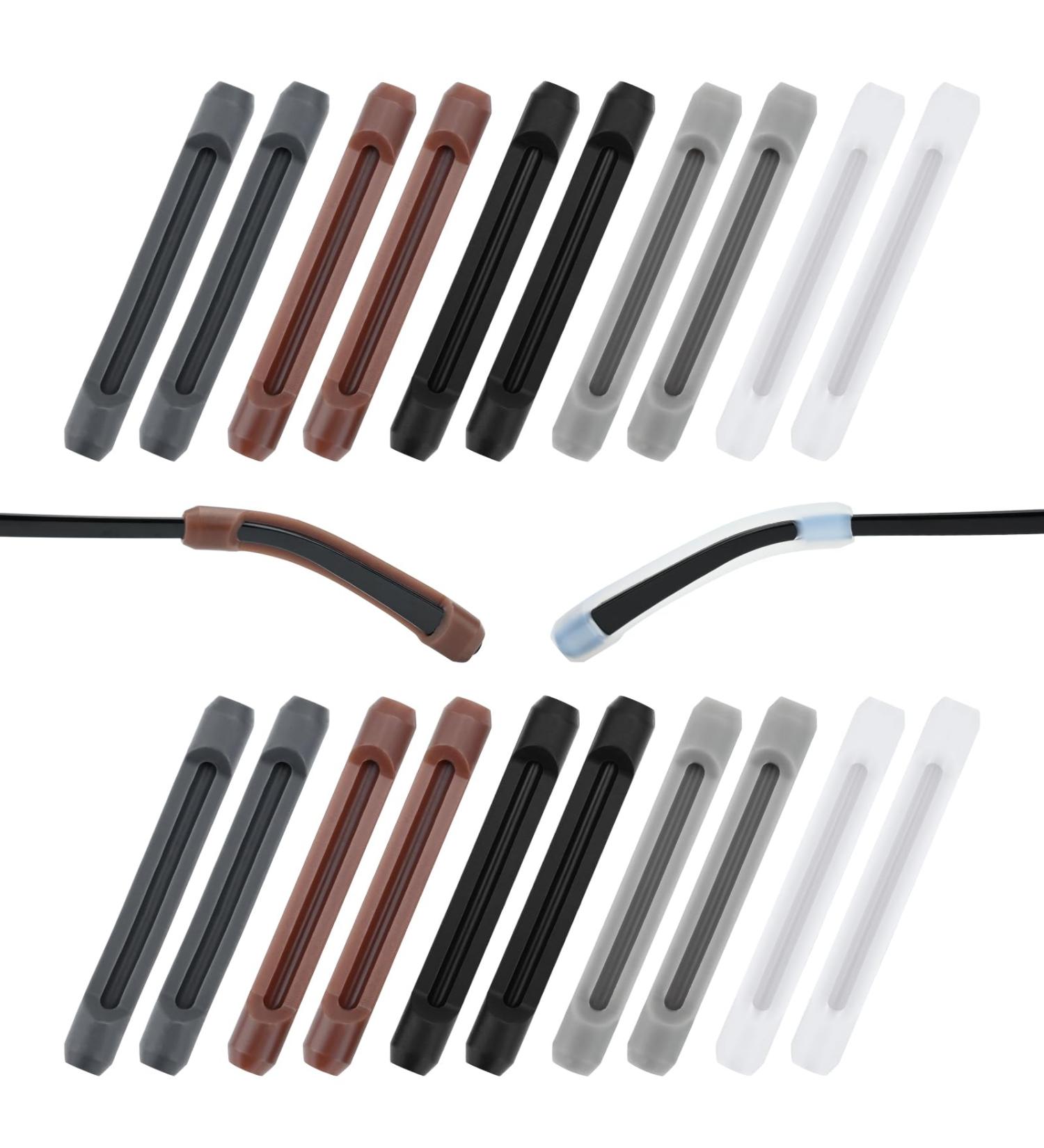 Bekecidi 10 Pairs Soft Silicone Glasses Hanging Sleeves - Comfortable Ear Handles for Reading & Sunglasses | 5 Colors Available - Buy Online on GoSupps.com