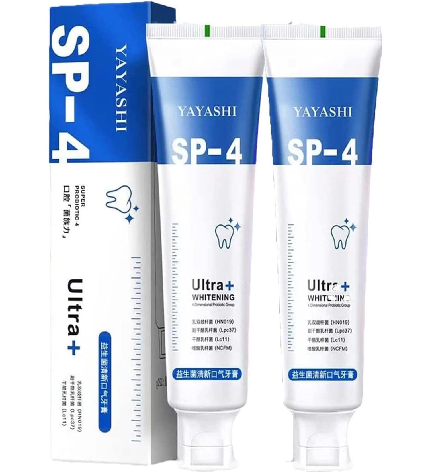 2023 Sp-4 Toothpaste Sp-4 Super Probiotic-4 Toothpaste Whitening and Stain Removal Deep Cleaning Toothpaste Fresh Breath Toothpaste - Buy Online on GoSupps.com