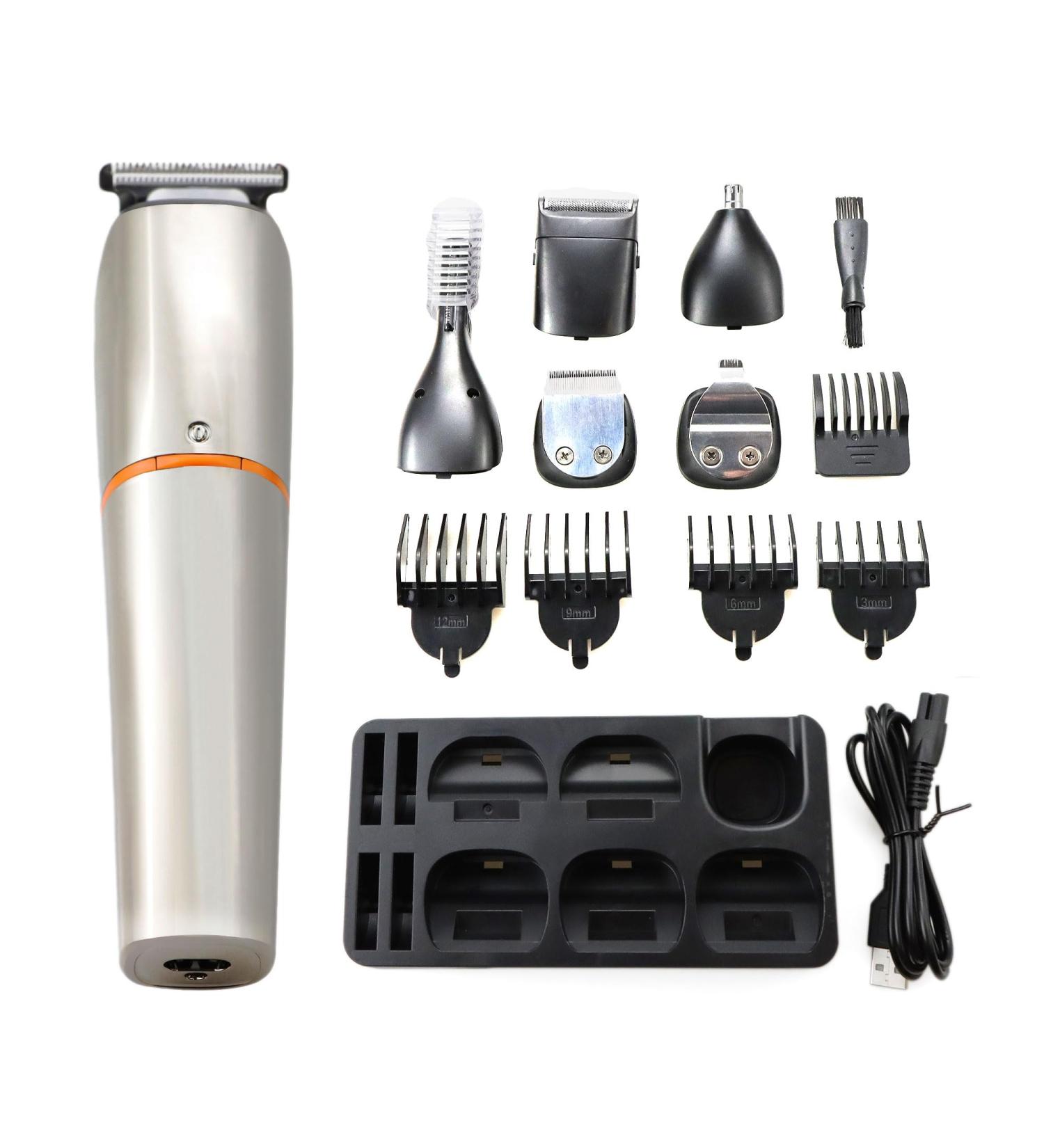 BenRich 6-in-1 Hair Clippers Men's Grooming Kit Haircut Beard Trimmer Nose & Ear Trimming Stainless Steel Blades Waterproof & Rechargeable