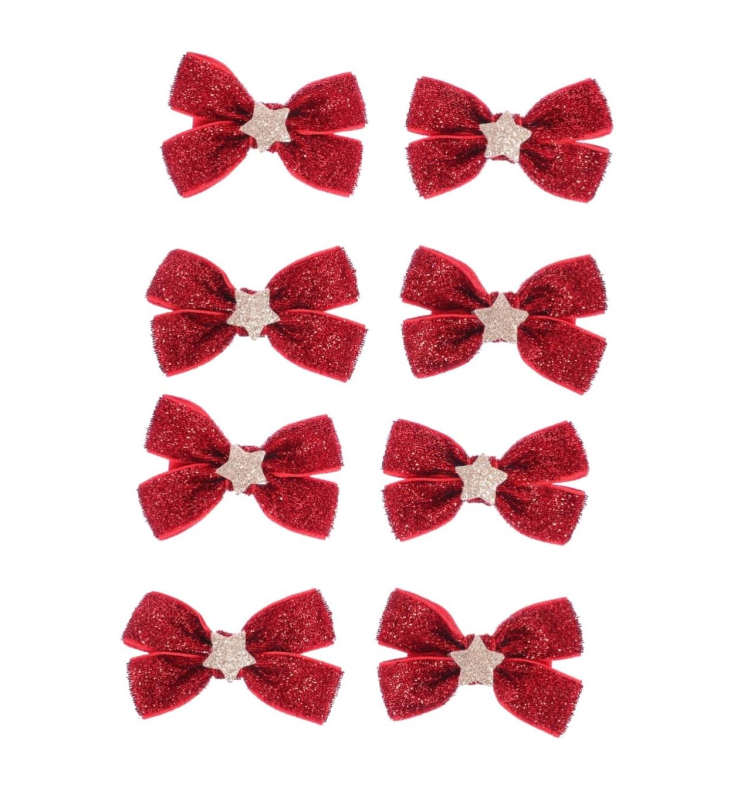 FOMIYES 4 Pairs Bow Tie Christmas Photo Prop Ponytail Holder Christmas Bow Hair Clips Christmas Bows Headwear Kids Hair Accessories Hair Ties Toddler South Korea Fabric Short Hair - Buy Online on GoSupps.com