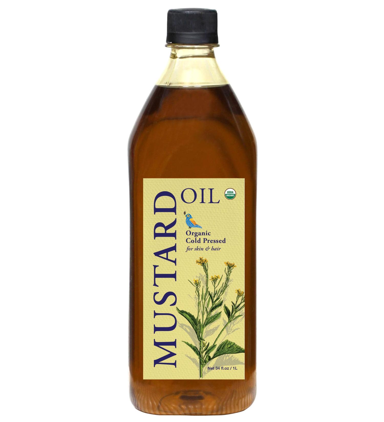 DAANA Mustard Oil for Skin - USDA Organic Extra Virgin Cold Pressed | Best for Healthy Skin - Buy Online on GoSupps.com