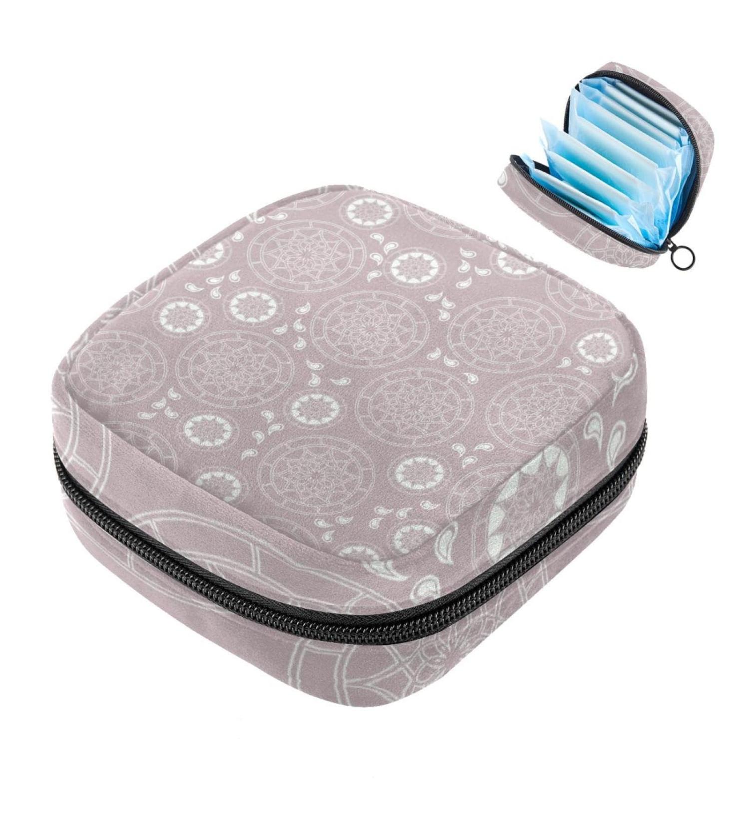 Retro Bohemian Storage Bags for Women's Bandages Menstrual Pads Tampons & Panty Liners - Portable Organizer for School & Office - Buy Online on GoSupps.com