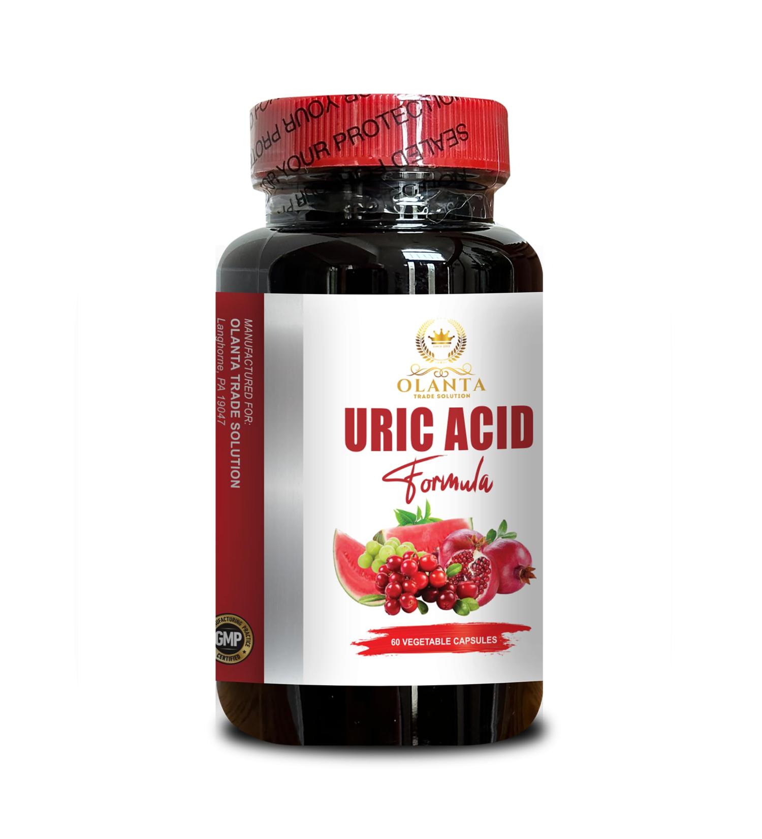 URIC Acid Cleanse Formula - Urinary Tract Support Immune Support Citric Acid Celery Seed Tart Cherry Green Coffee Beans Pomegranate Turmeric - 1 Bottle 60 Capsules - Buy Online on GoSupps.com