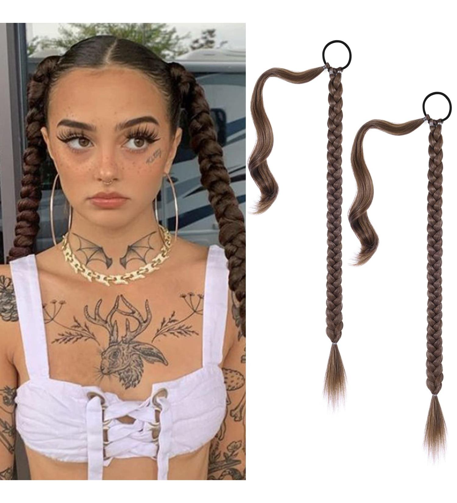 REECHO DIY Braid Ponytail Extension 2 Pack Long Straight Wrap Around Ponytail Hair Extensions Natural Soft Synthetic Hairpieces for Women - Ginger Brown 140g 26Inch-140g(Pack of 2) Ginger Brown - Buy Online on GoSupps.com