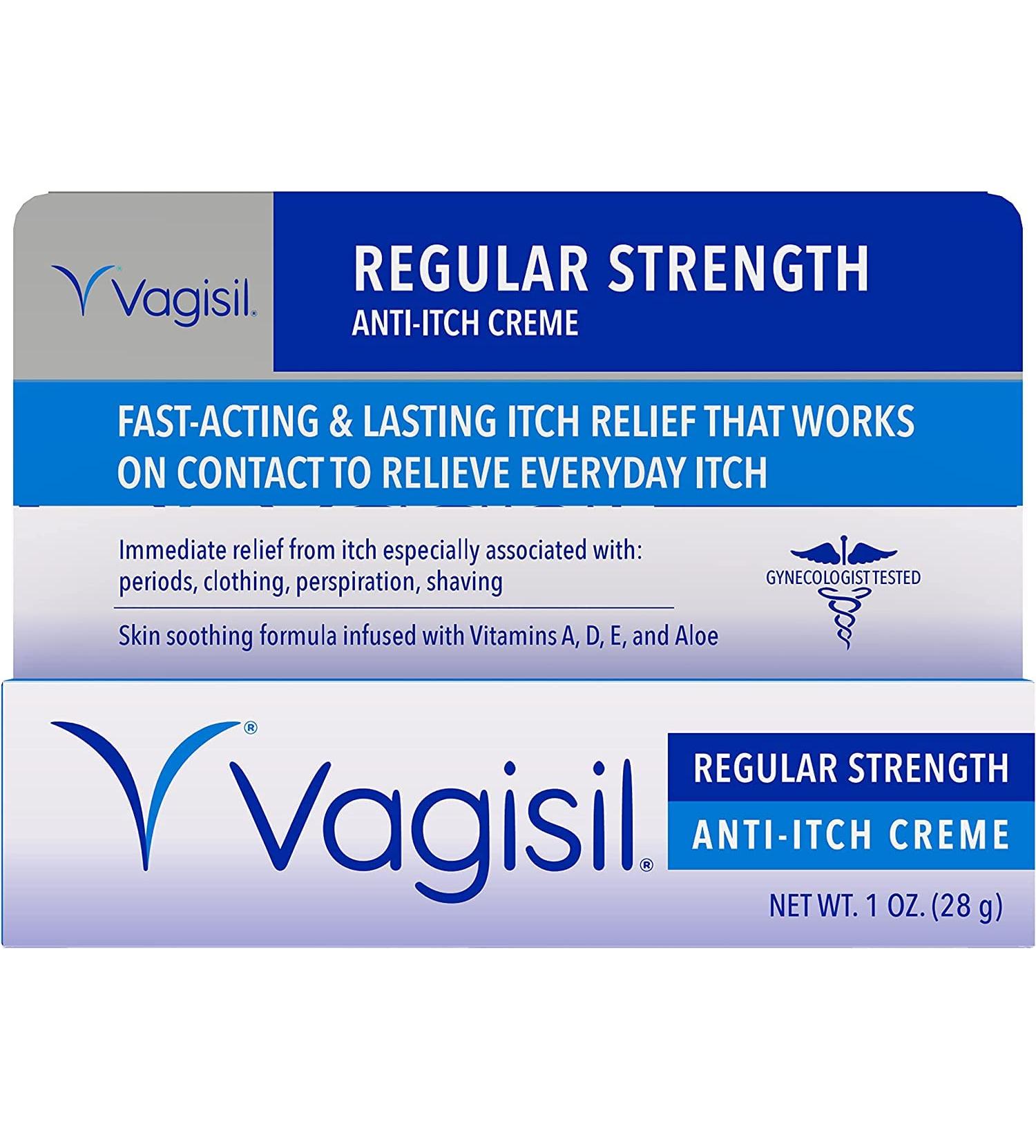 Vagisil Anti-Itch Creme - Regular Strength 1 oz | Fast International Shipping - Soothing Relief for Itch and Discomfort - Buy Online on GoSupps.com