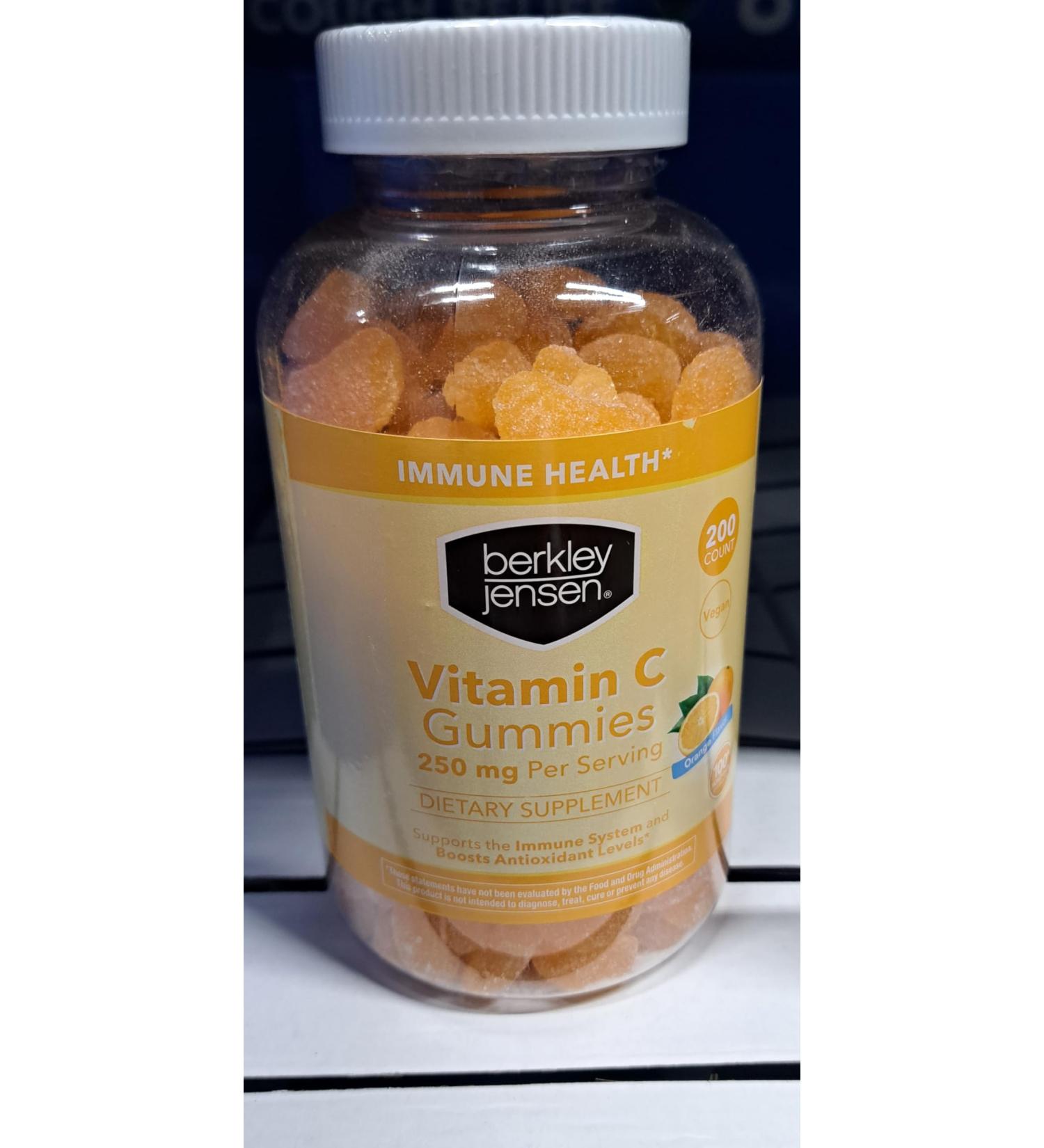 berkley jensen Vitamin C Orange Gummy Orange Flavor 250 mg 200 ct