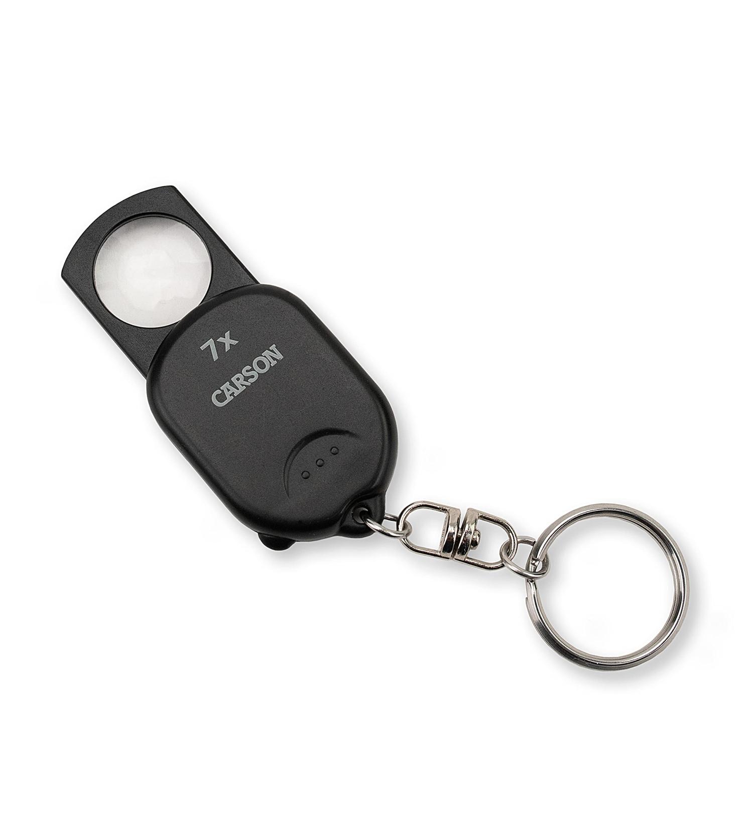 Carson Clip & View Pop-Up Retractable 7X Aspheric Keychain Magnifier (GN-70) - Buy Online on GoSupps.com