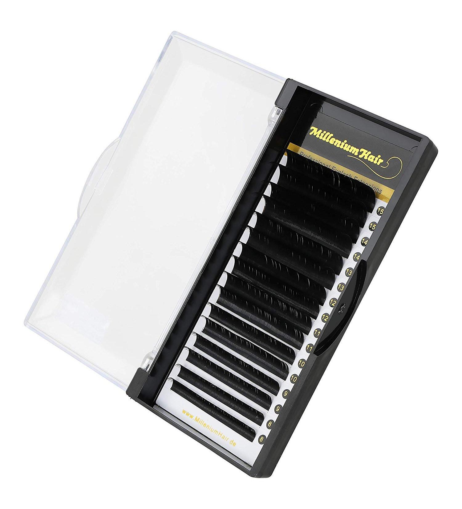 Millenium Silk Eyelashes - D-Curl 0.07mm | Volume Technology | Mixed Lengths 8-15mm - 16 Stripes - Buy Online on GoSupps.com