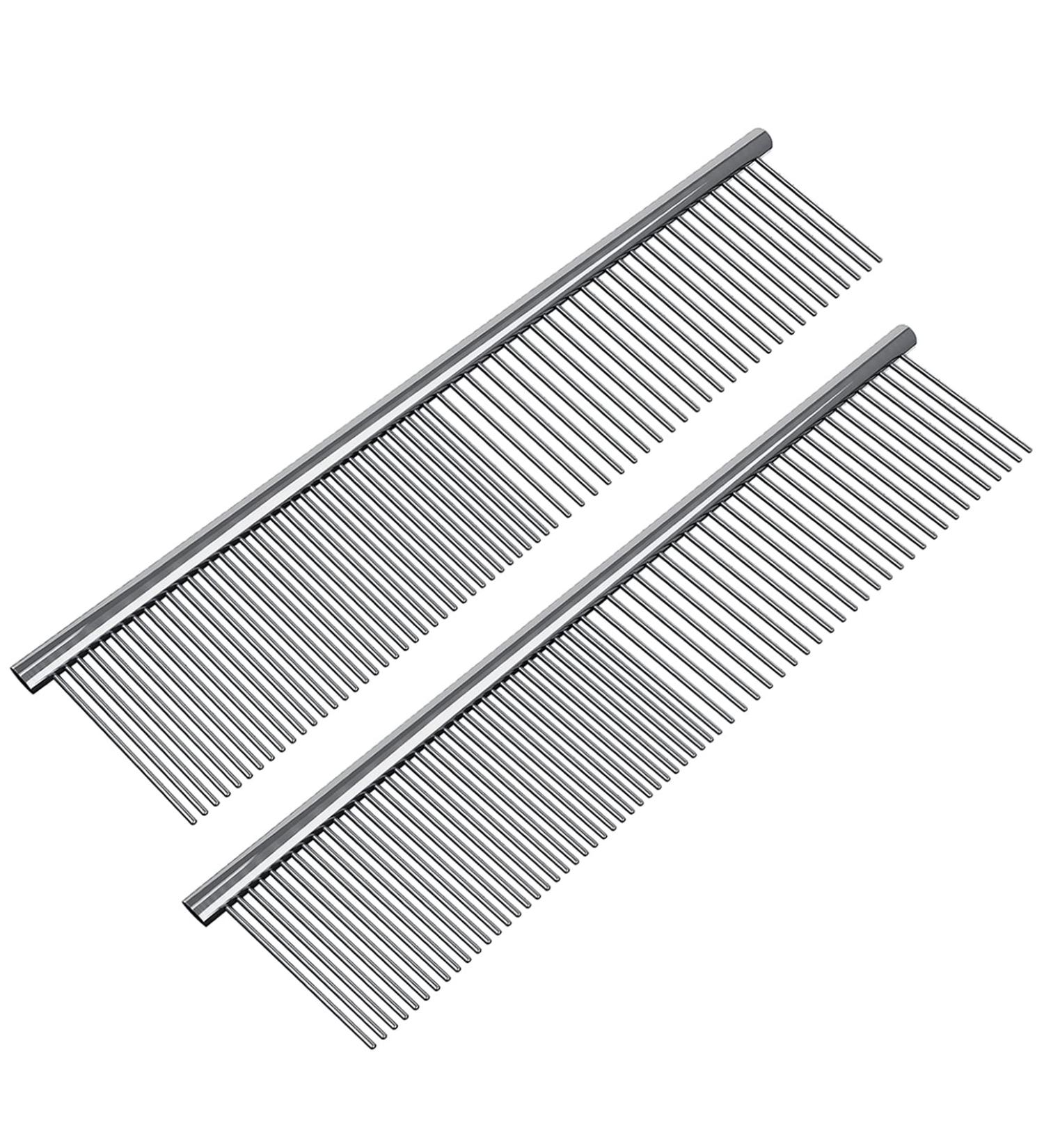 2 Pack Stainless Steel Pet Grooming Comb Set for Dogs and Cats by Petsvv - Buy Online on GoSupps.com