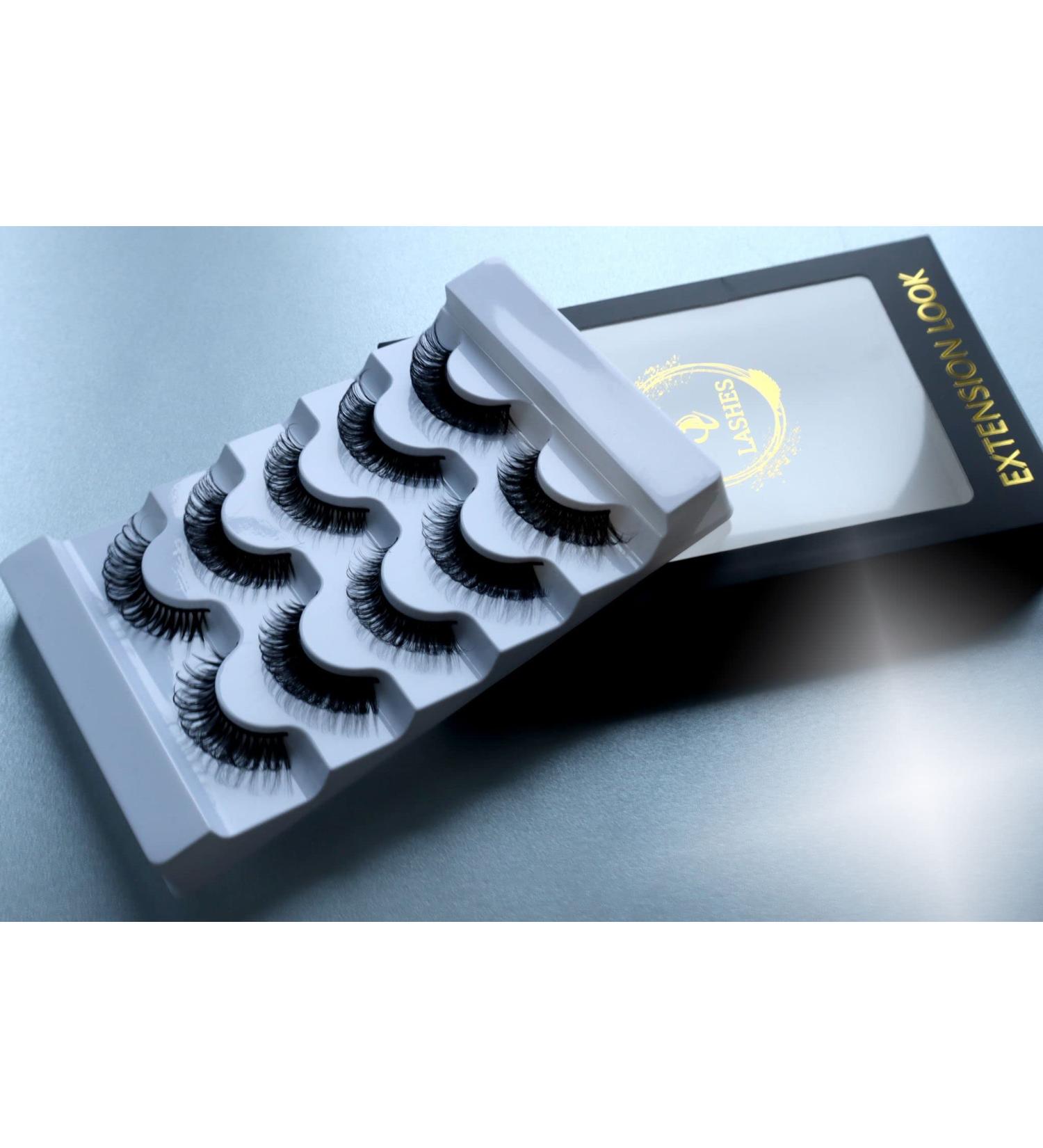 Si Lashes False Eyelashes 5 Pairs Reusable 3D Mink Lashes Russian Volume Handmade Natural Thick Fake Eyelashes