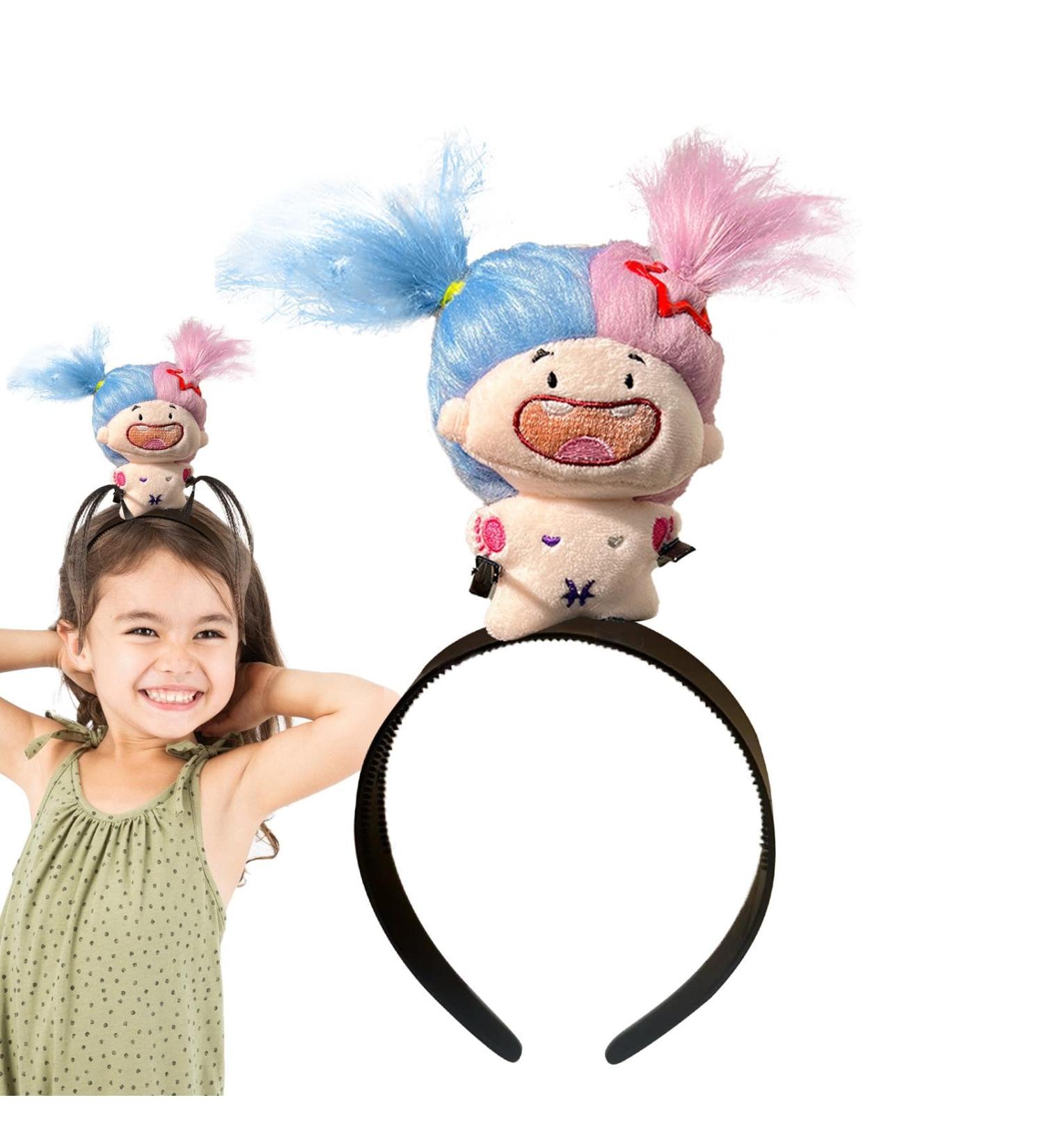 Doll Hairband - Cartoon Plush Hairband Doll Headband | Cute Hairhoops for Styling Makeup Fashion Plush Doll Hairband for Girls Kids Pisces - Buy Online on GoSupps.com