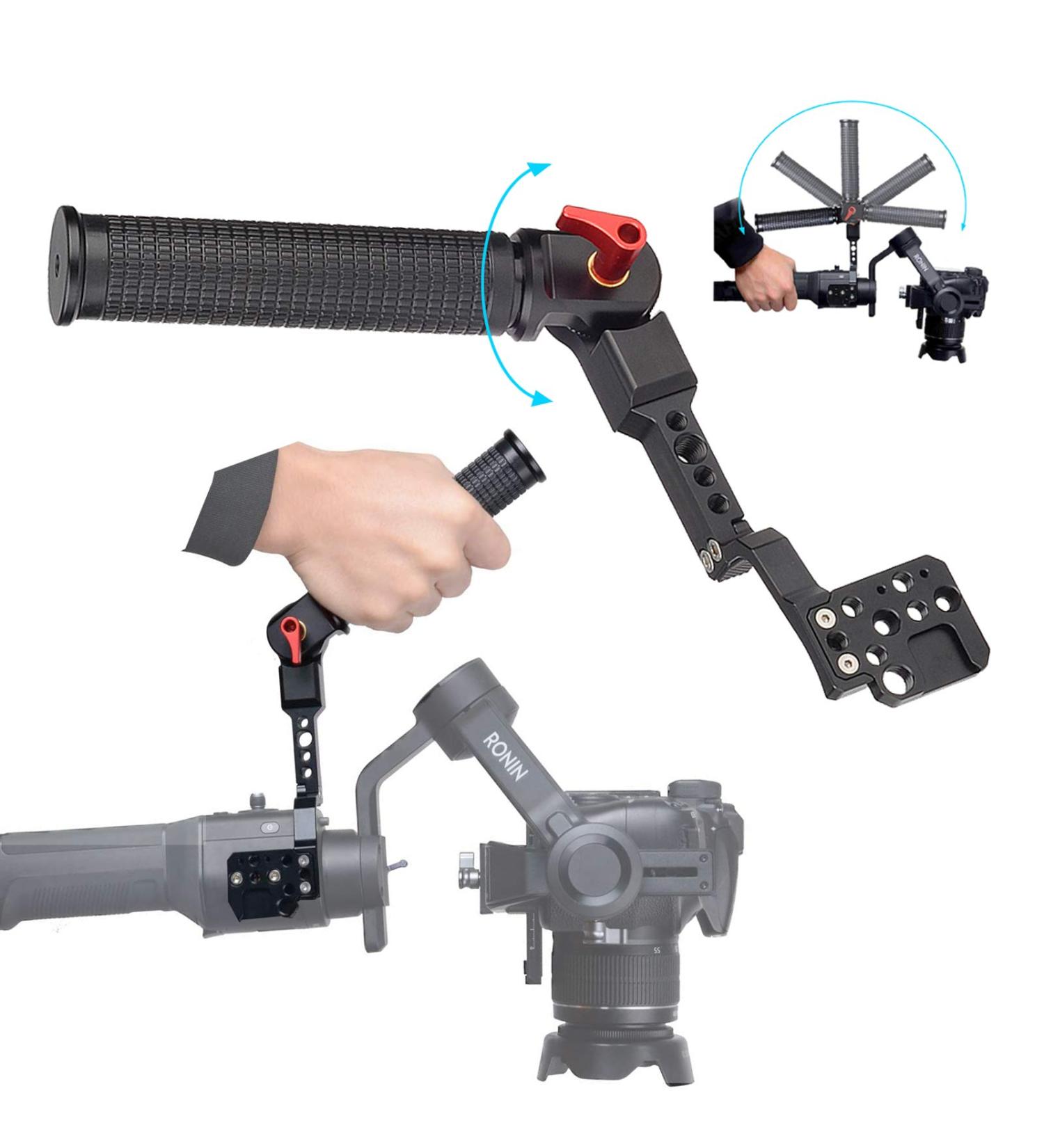 200 Degree Adjustable Handle Grip for DJI Ronin S/SC/S2/SC2 Stabilizer - Ergonomic Rubber Handle for Perfect Angle Shots - Buy Online on GoSupps.com