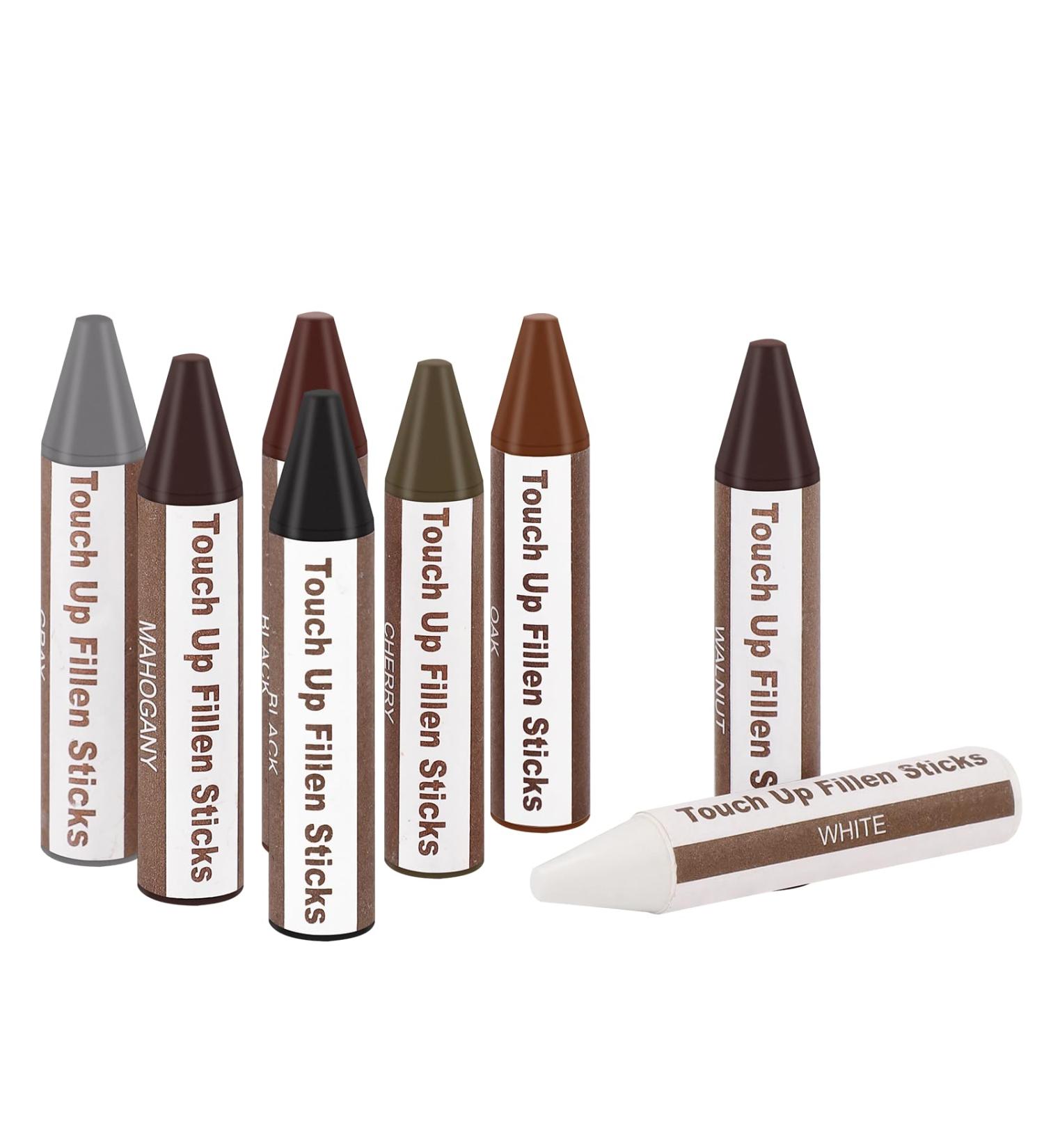 SEISSO Wood Furniture Scratch Repair Filler Sticks - 8 Color Wax Crayons for Furniture Floor Table & Cabinet Mark Repair | Premium Quality Cover & Remover - Buy Online on GoSupps.com