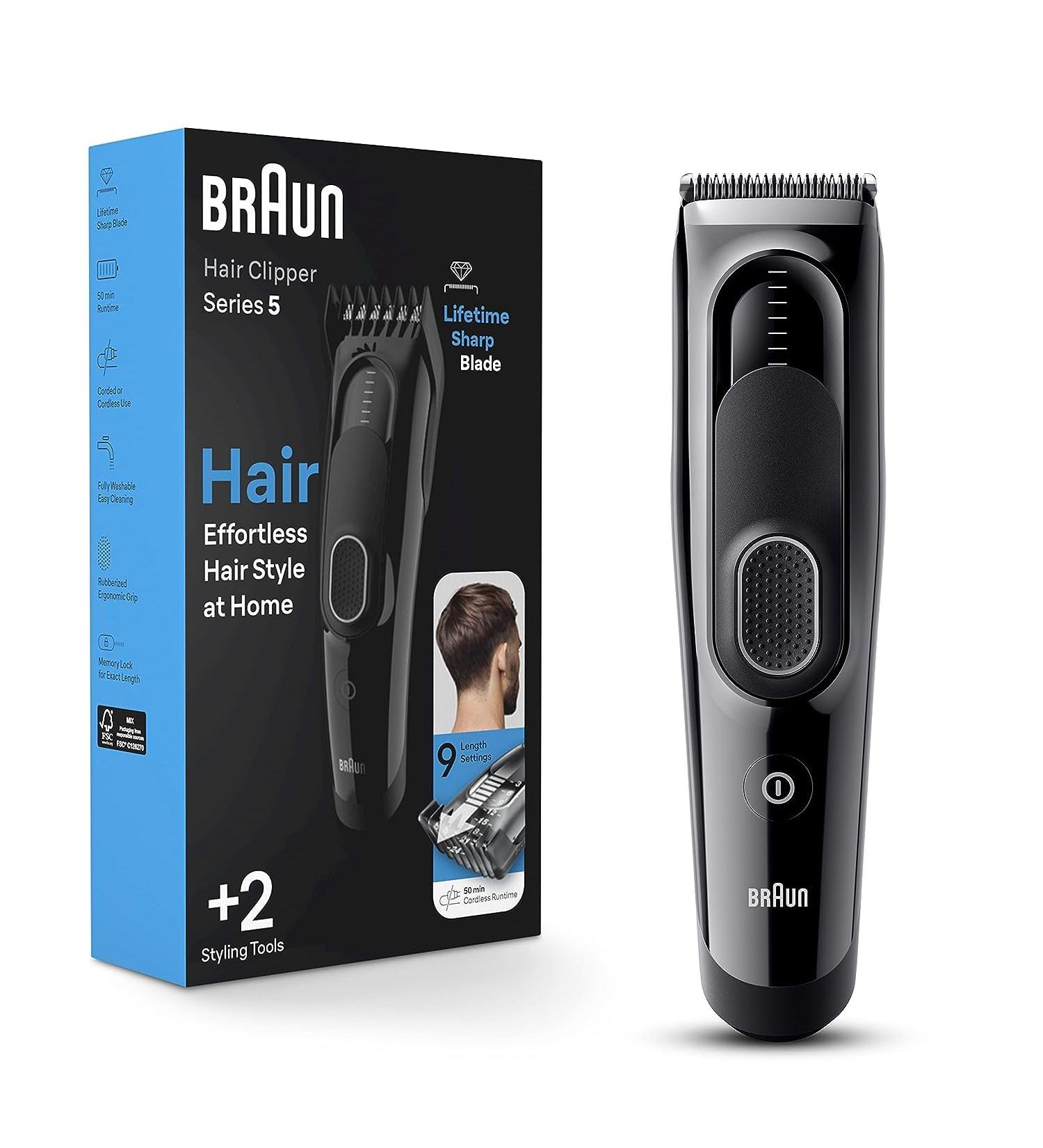 Buy Braun Hair Clippers Series 5 5310 - 9 Length Settings Ultra-Sharp Blades Memory SafetyLock - Best Hair Clippers for Men - Fast International Shipping - Buy Online on GoSupps.com
