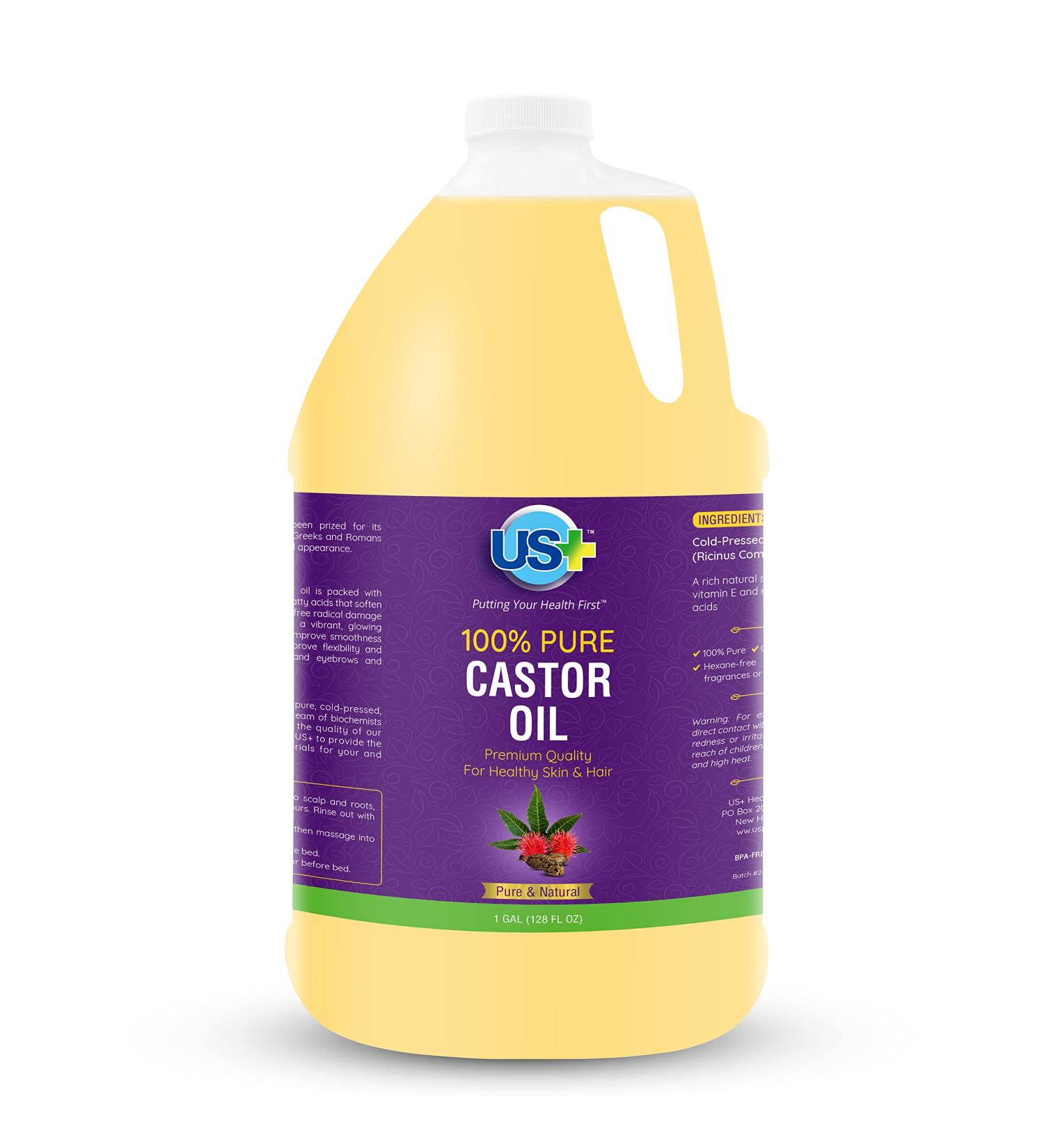 Premium USP Grade 100% Pure Castor Oil - 1 Gallon | Cold-Pressed, Unrefined & Hexane-Free - Buy Online on GoSupps.com