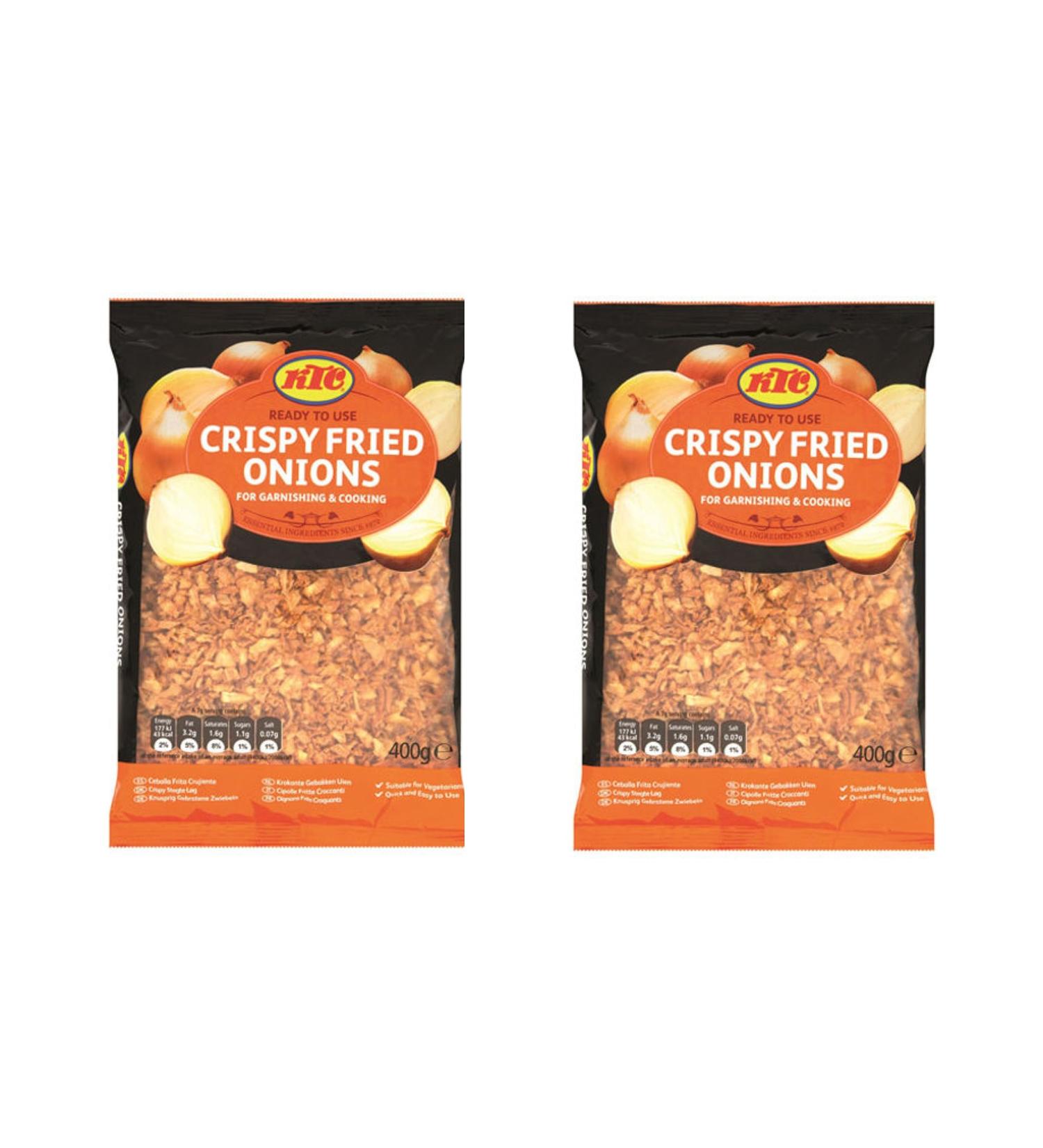Ready To Use Crispy Fried Onions 800g (400gx2). Ideal for cooking.