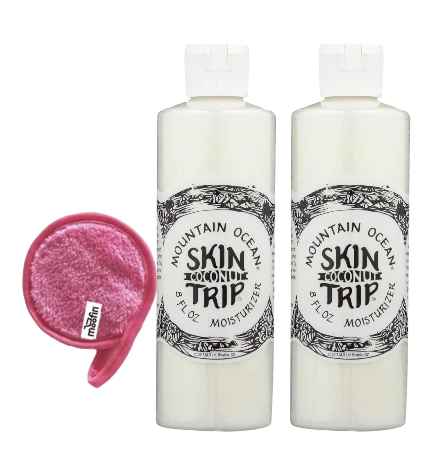 Skin Trip Coconut Moisturizer 8 Oz | Deep Hydration Lotion & Makeup Cleansing Cloth Bundle - Versatile for All Skin Types Pack of 2 - Buy Online on GoSupps.com