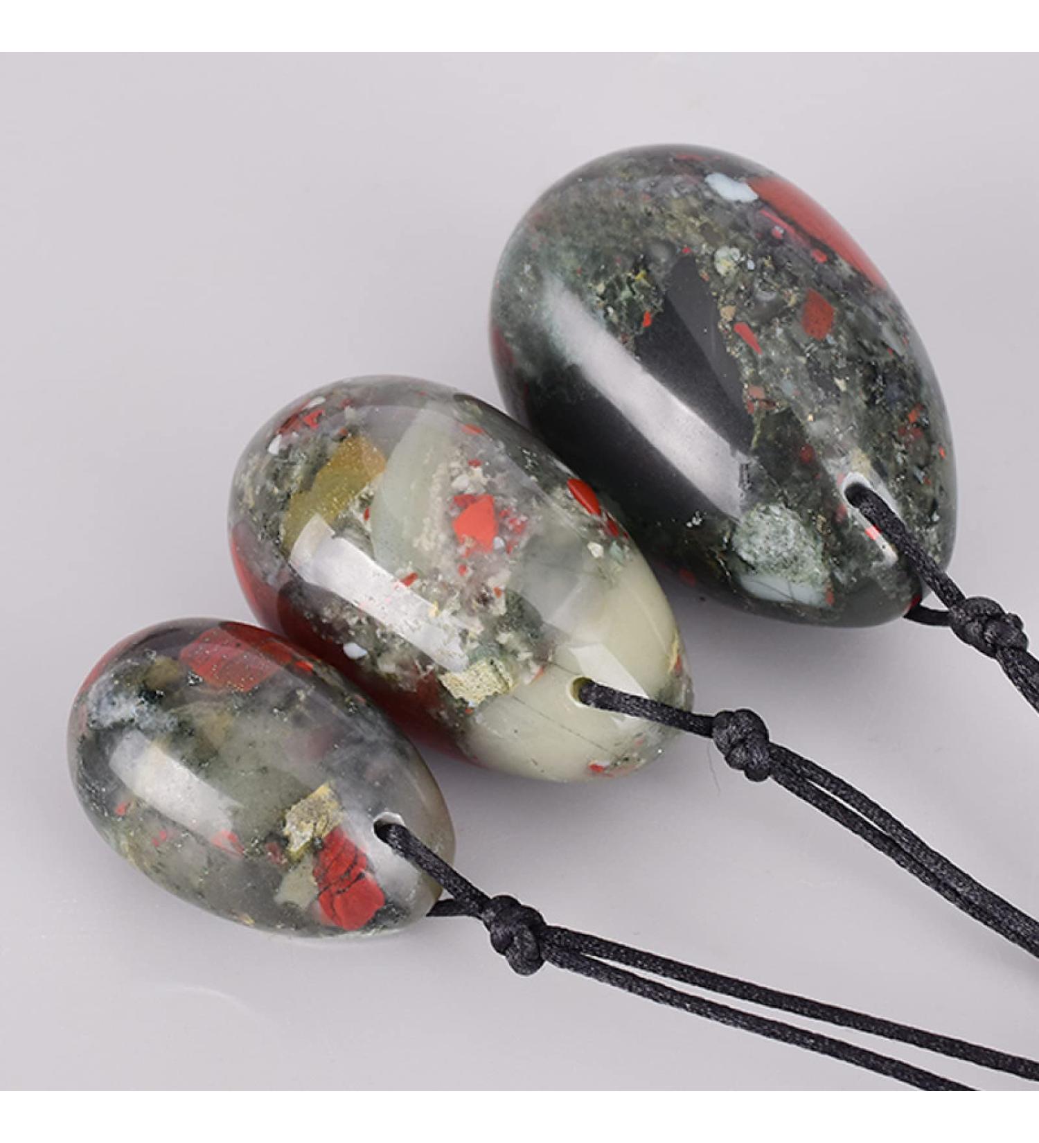 Natural Bloodstone Yoni Egg & Jade Fitness Equipment - Vaginal Muscle Tightening Ball Massager | Package B - Shop Internationally - Buy Online on GoSupps.com