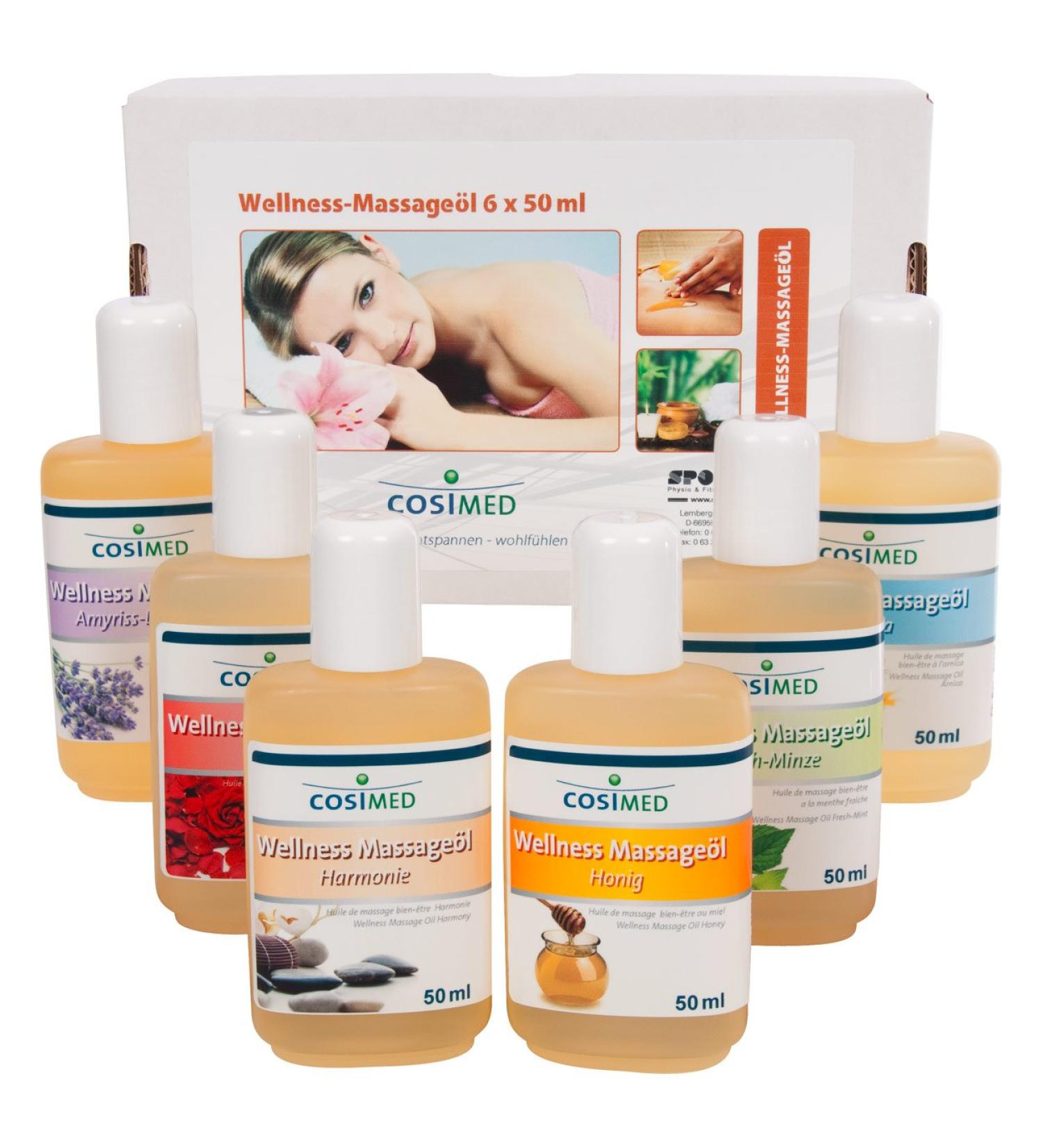 Trial Set of 6 Wellness Massage Oils | 50ml Each | Ideal for Physiotherapy & Relaxation - International Shipping - Buy Online on GoSupps.com