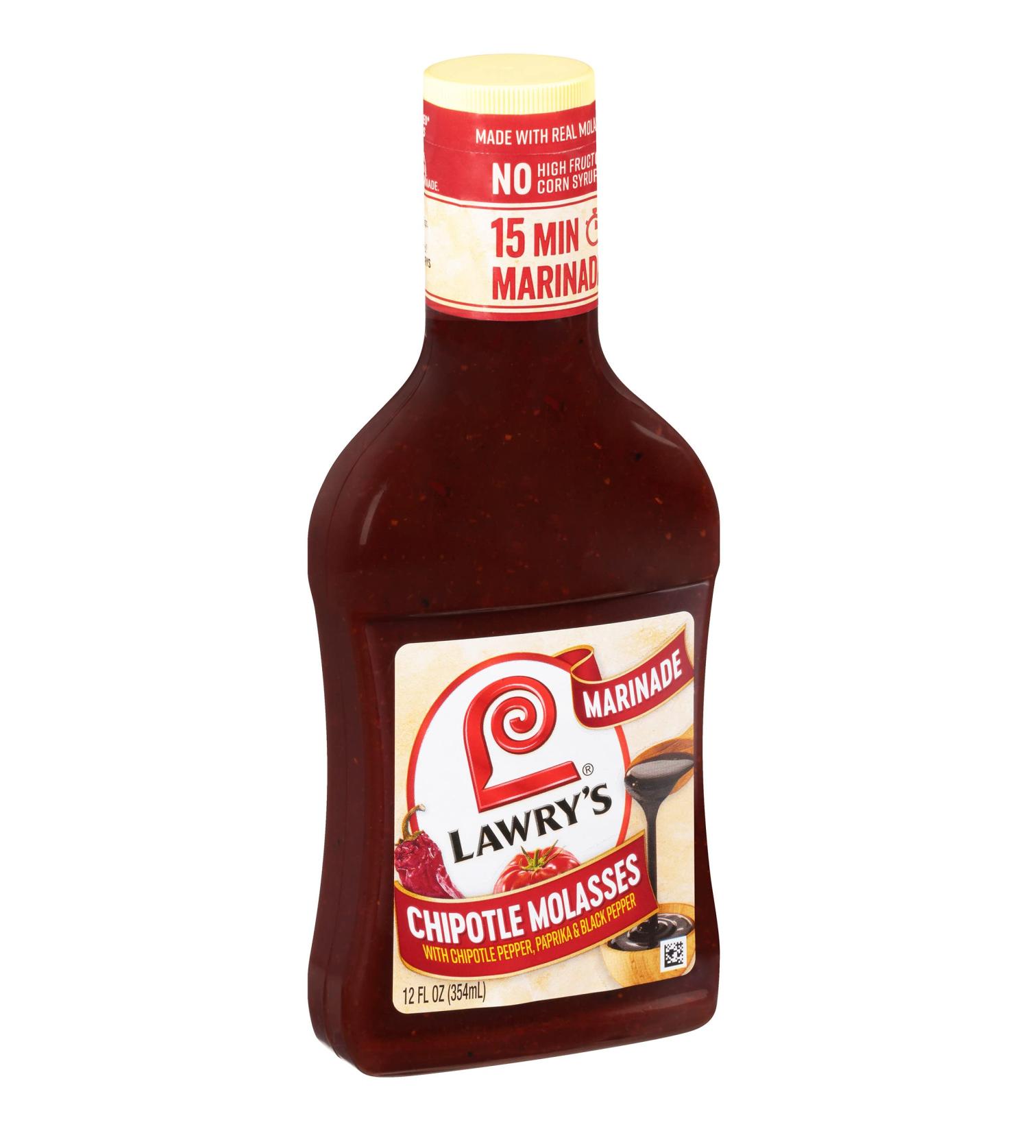 Lawrys 30 Minute Marinade Chipotle Molasses with Chipotle Pepper Paprika & Black Pepper 354ml - Buy Online on GoSupps.com