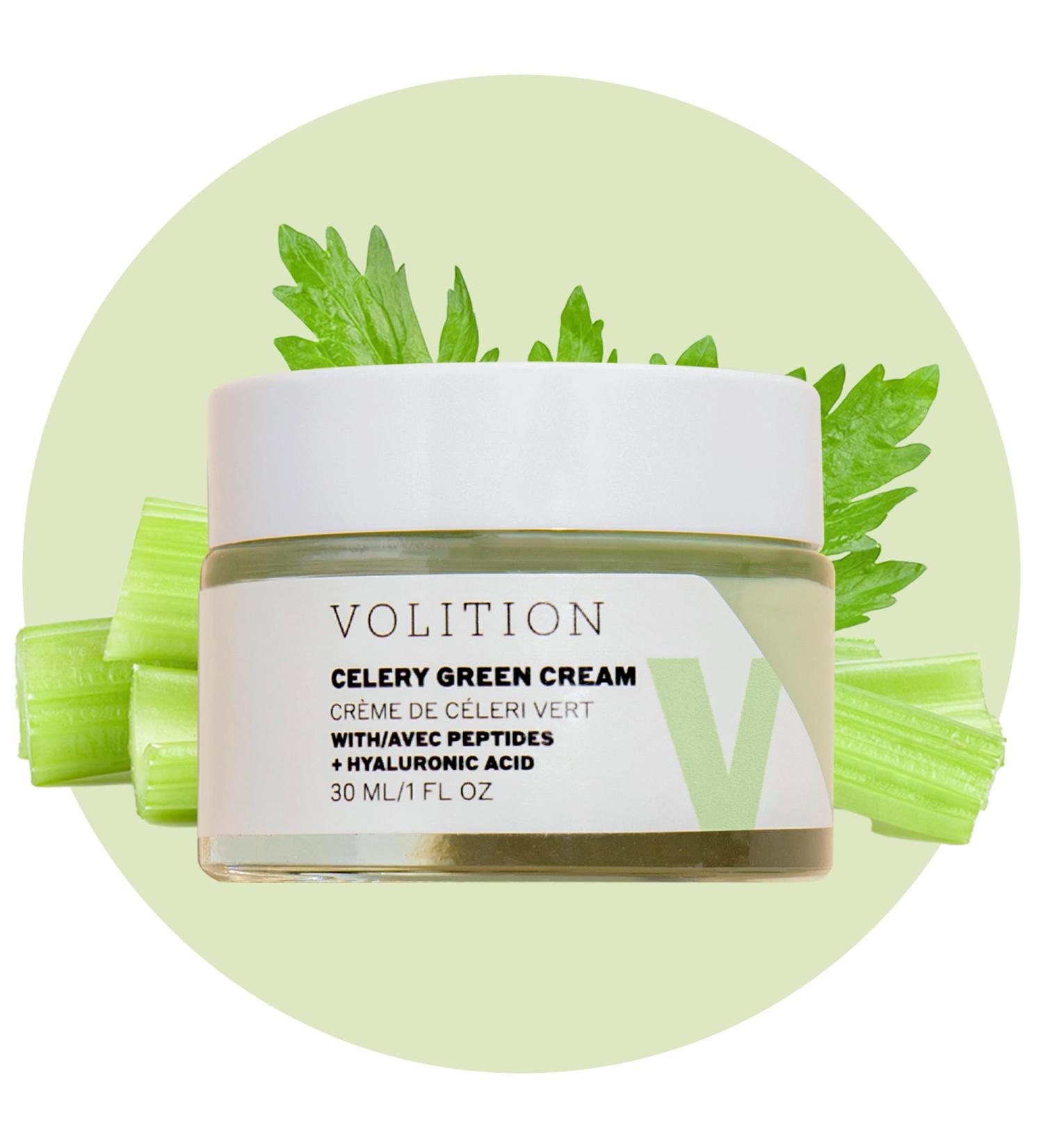 Volition Beauty Celery Green Cream with Hyaluronic Acid & Peptides - Pore-Minimizing Oil Control | 1oz - International Shipping Available - Buy Online on GoSupps.com