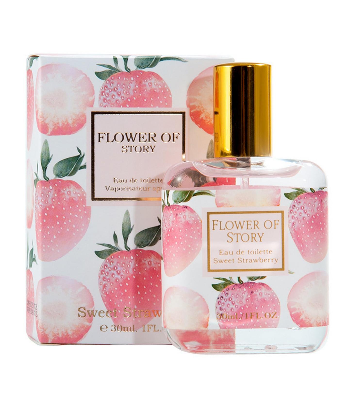 Flower Story Girl Student Perfume Fruit Fragrance Fresh Fragrance Fresh Maiden Natural Lasting Eau de Toilette 1 Fl Oz (30ml Strawberries) 1 Ounce (Pack of 1) Strawberries