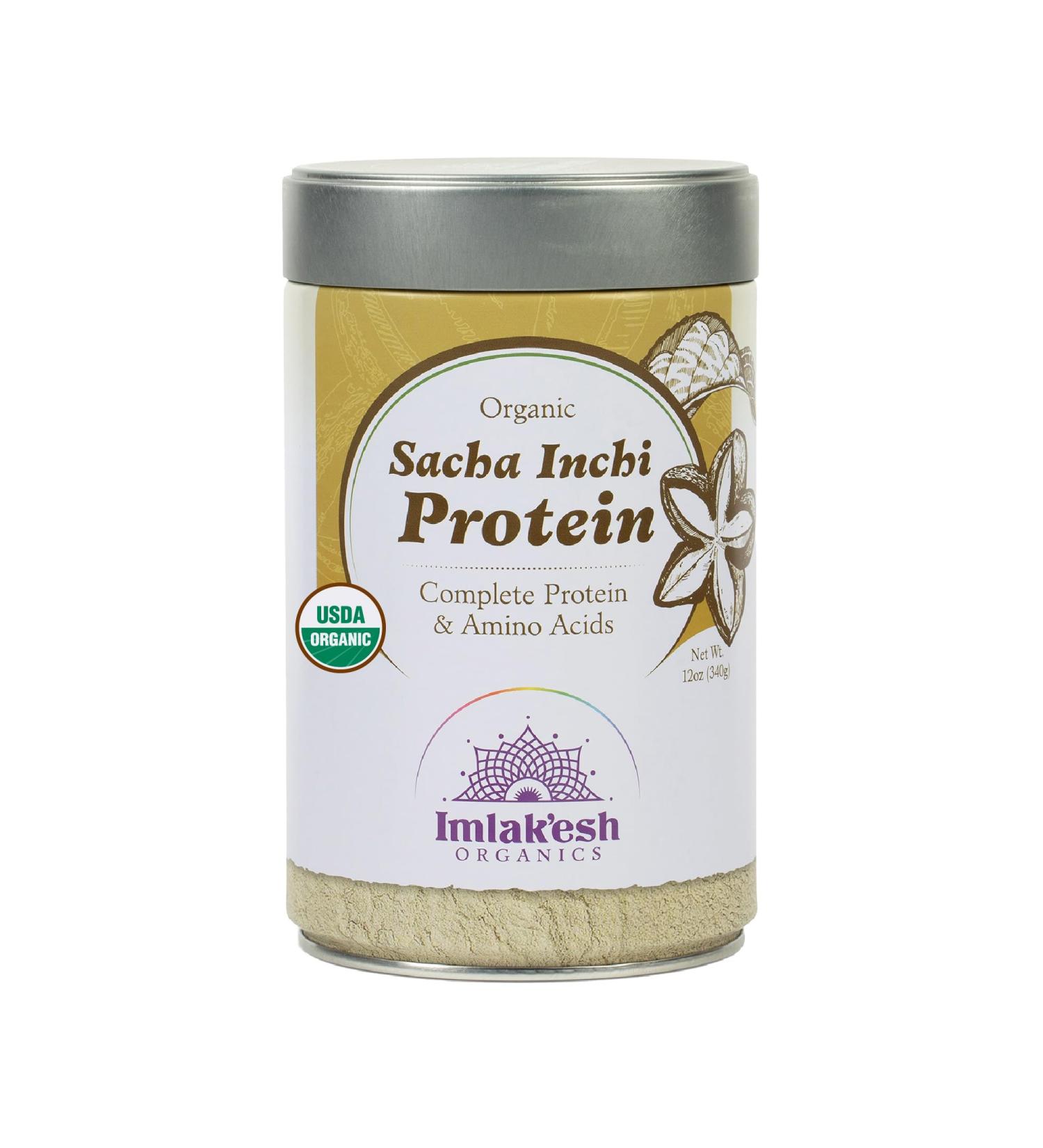 Imlakesh Organics Sacha Inchi Protein, Powder (12oz Metal Jar) Sacha Inchi 12 Ounce (Pack of 1) - Buy Online on GoSupps.com