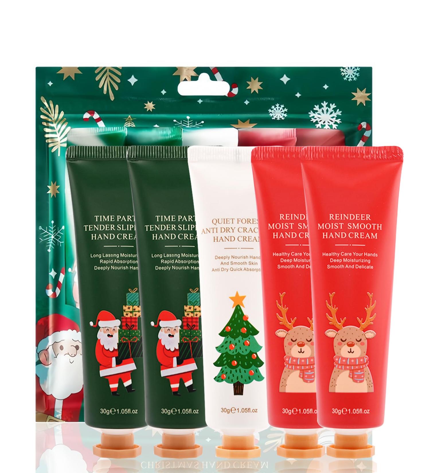 Mini Hand Cream Gift Kit-5Pcs Small Scented Hand Lotion for Dry Cracked Working Hands Natural Fragrance Moisturizing Travel Size Bulk Hand Lotion Christmas Gifts Set Stocking Stuffers for Girl Women 30 g (Pack of 5) - Buy Online on GoSupps.com