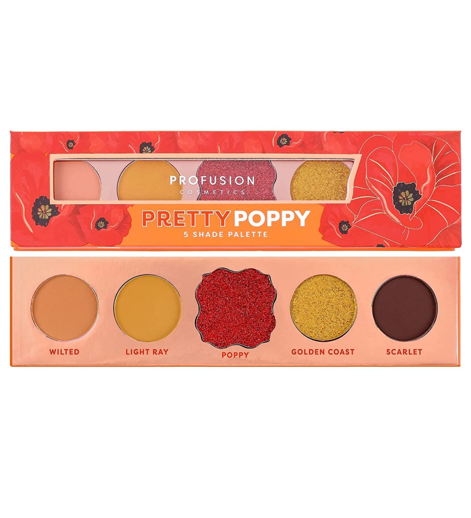 Profusion Cosmetics Blooming Hues Eyeshadow Palette - Orange | 5 Shades | 5.20g - Buy Online on GoSupps.com