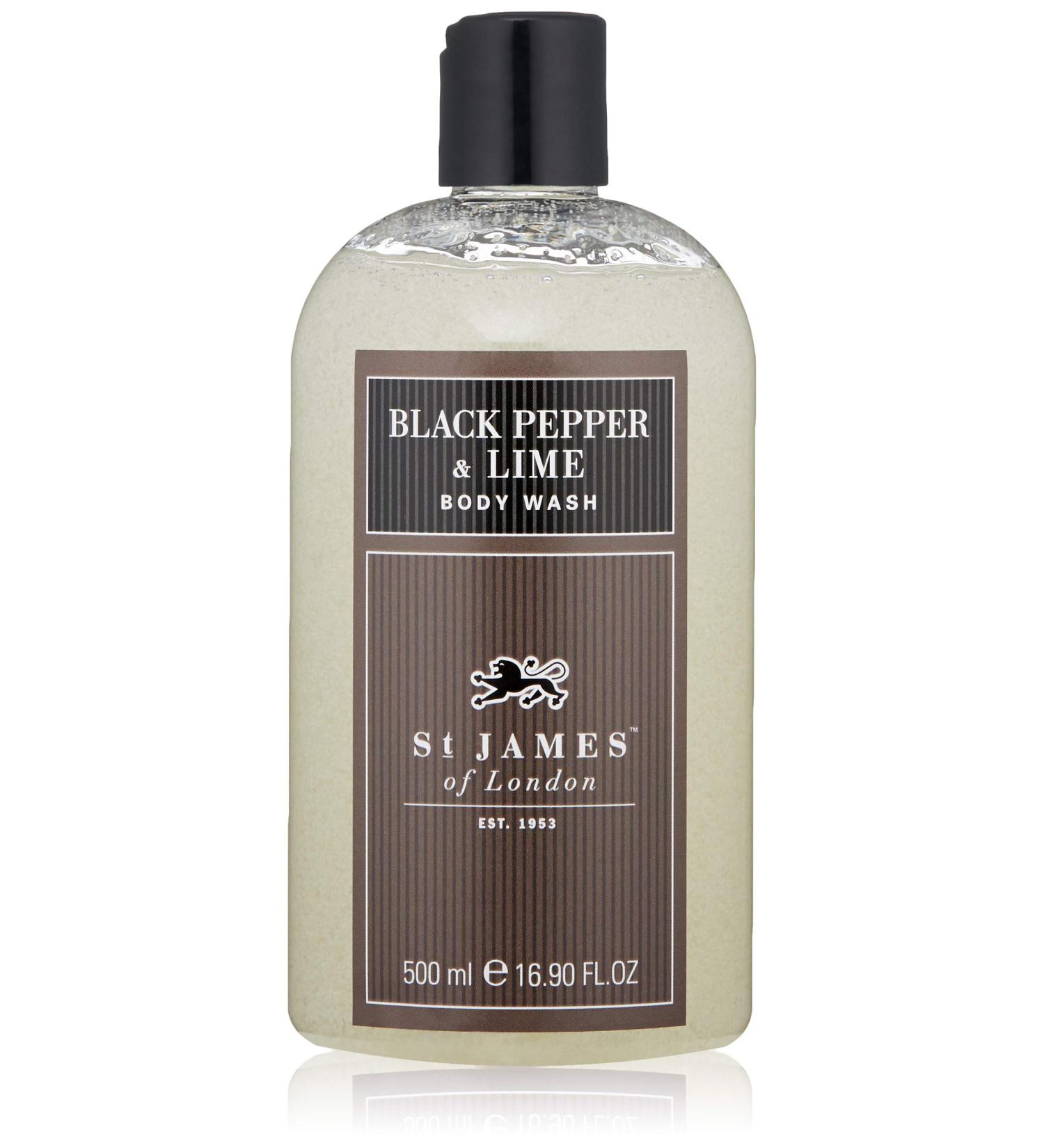 St James of London Black Pepper & Lime Body Wash | 16.9 Fl Oz | Luxurious International Shipping - Buy Online on GoSupps.com