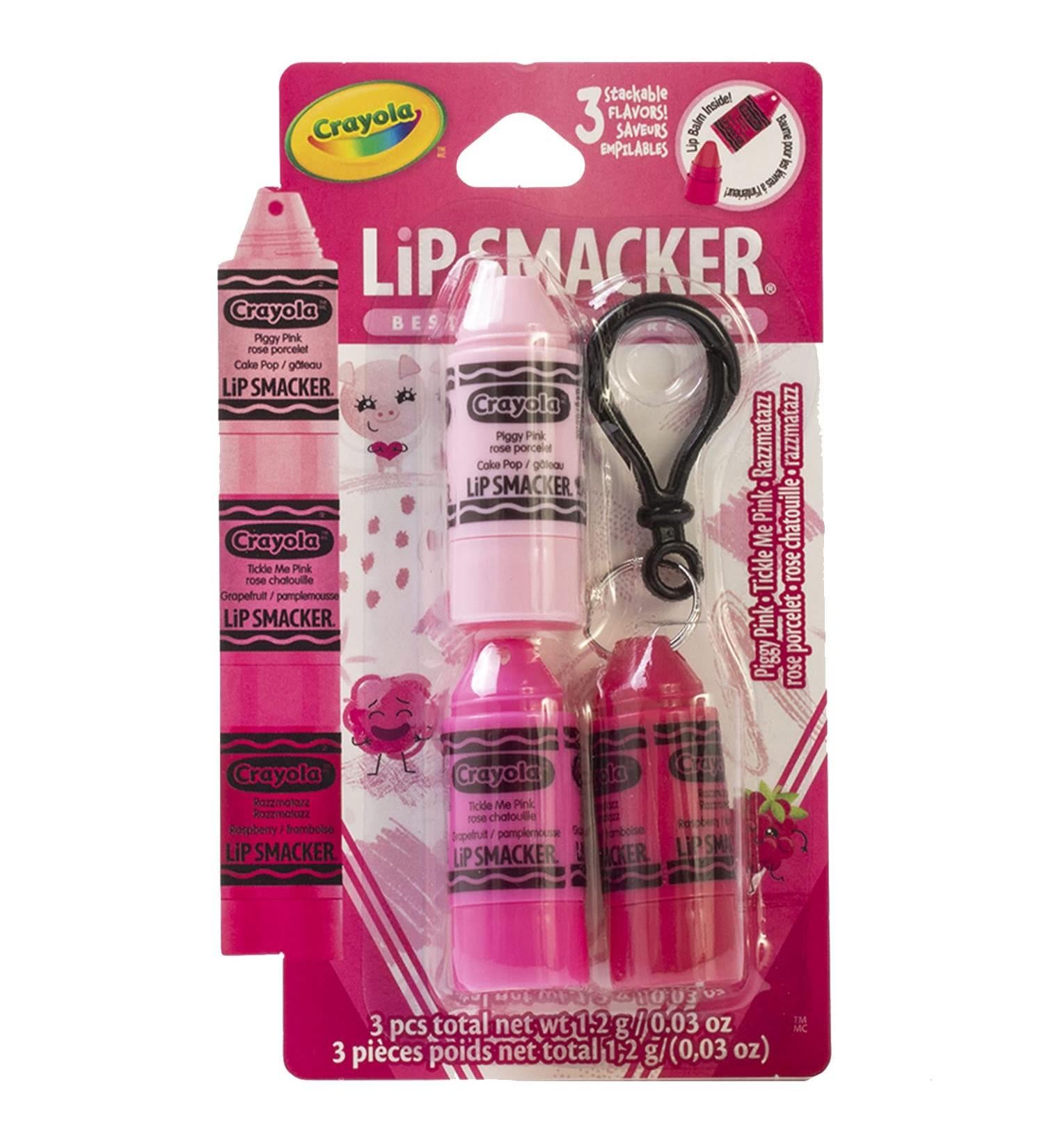 Lip Smacker Crayola Crayon Stackable Flavored Clear Balm Pink Pinks 0.03 Ounce - Raspberry, Grapefruit, Cake pop - 3 Count - Buy Online on GoSupps.com
