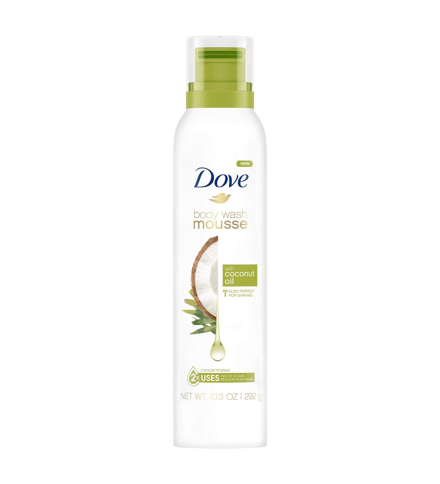 Dove Coconut Oil Body Wash Mousse 10.3 oz - Nourishing & Bacteria-Fighting - Buy Online on GoSupps.com