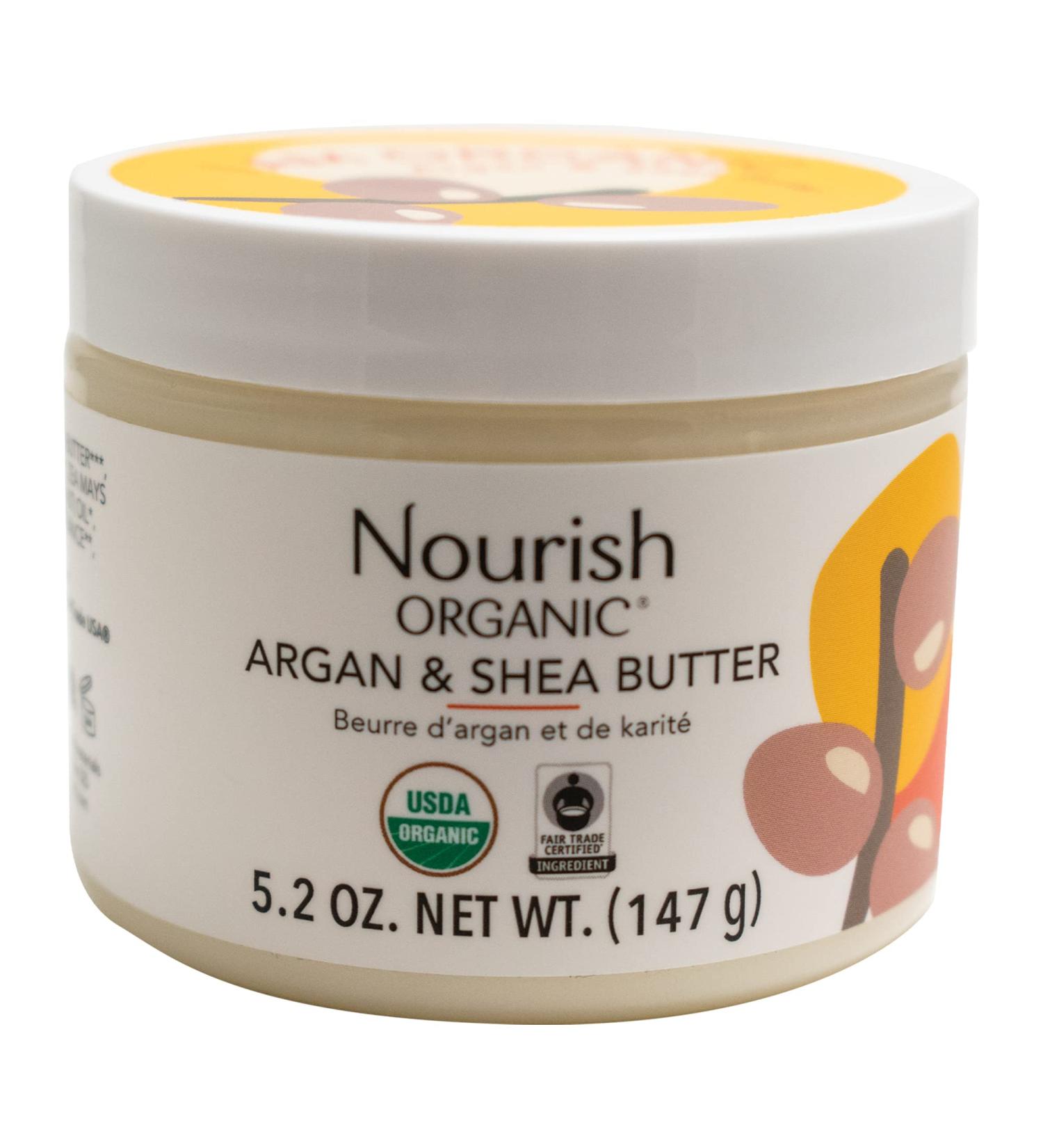 Nourish Organic Argan & Shea Butter 5.2 oz: Hydrating Body Cream - Buy Online on GoSupps.com