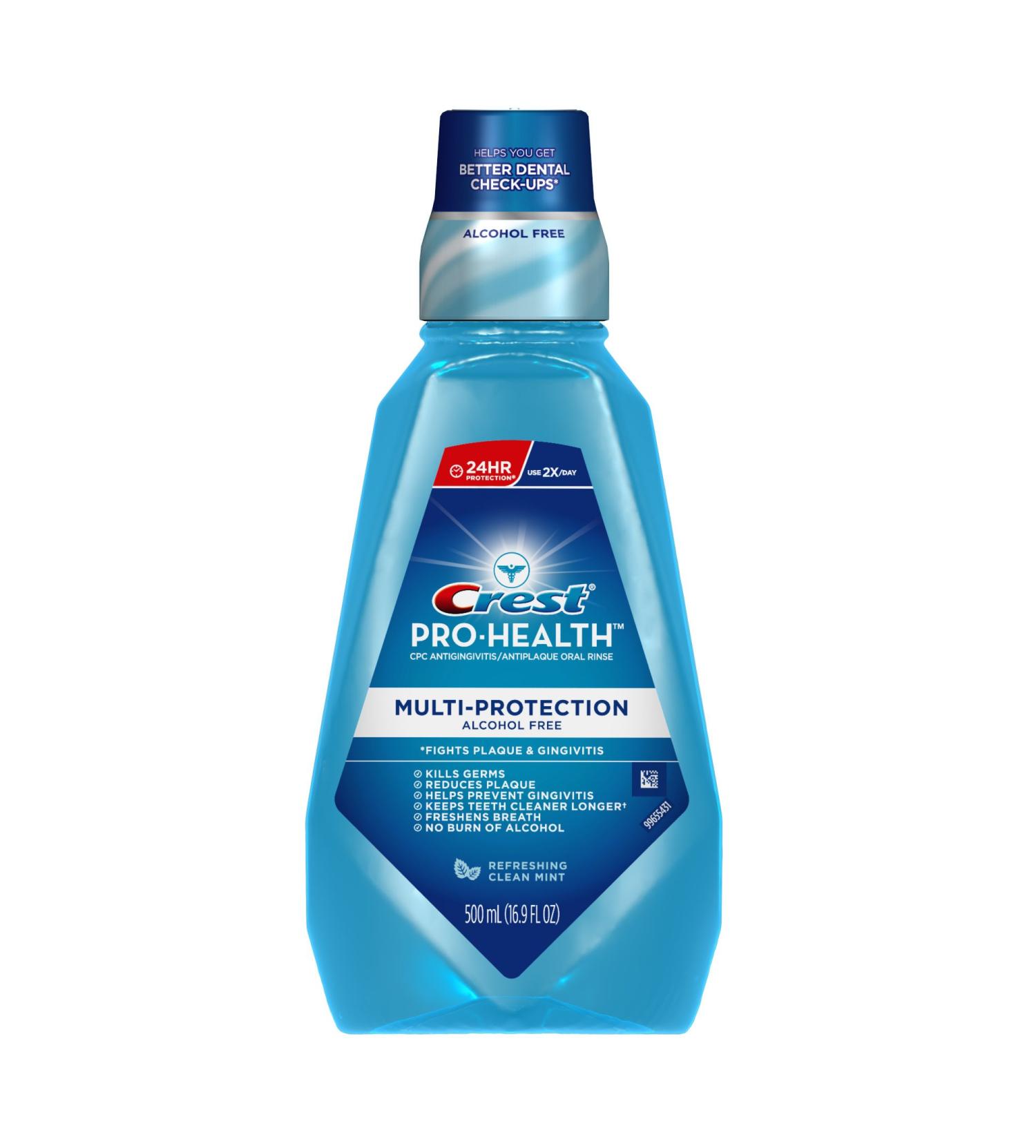 Crest Pro-Health Multi-Protection Refreshing Clean Mint Mouthwash 500 Ml (Pack of 12)