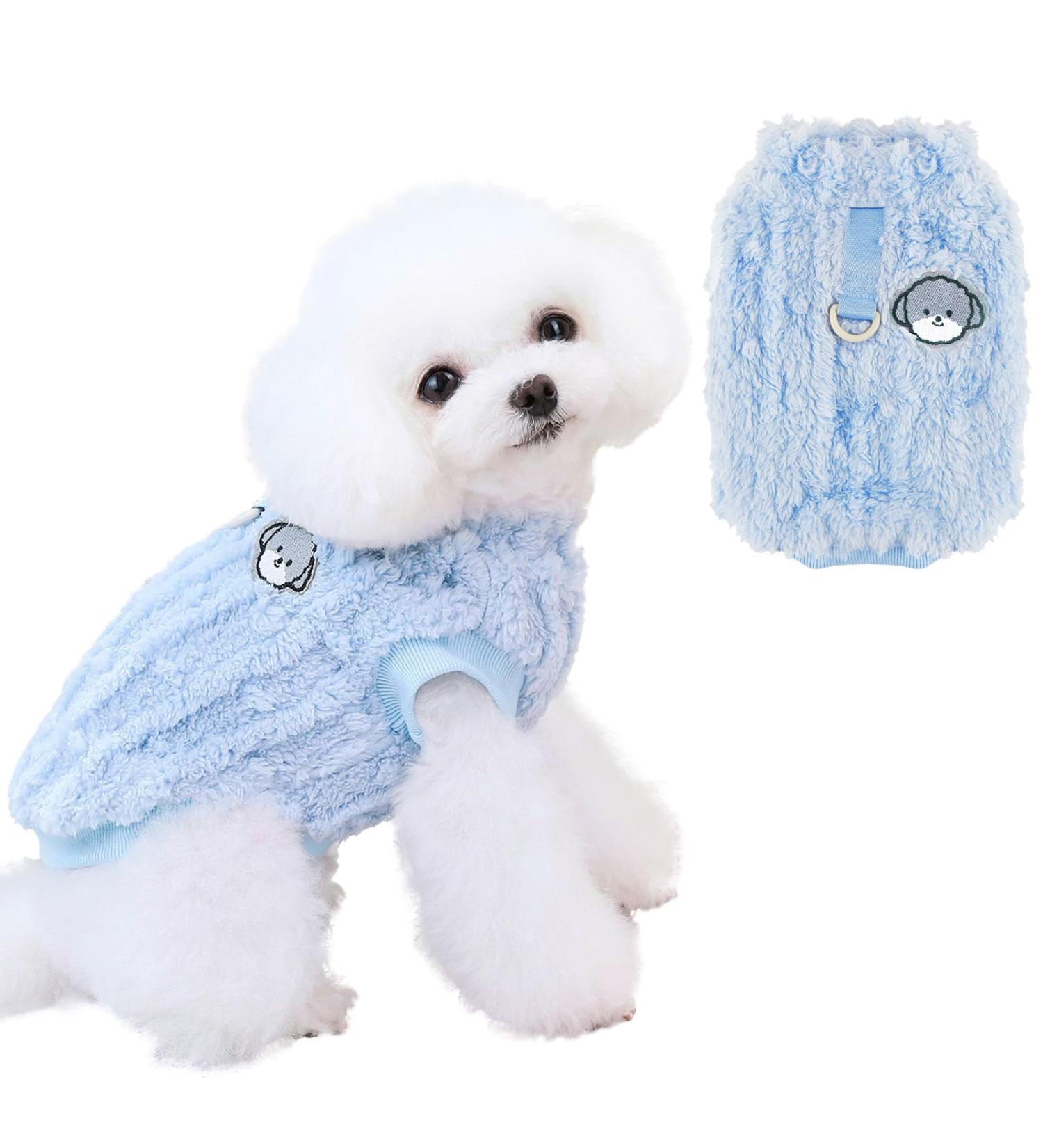 Buy Cozy Dog Sweaters for Small & Medium Dogs - Warm Winter Dog Clothing & Cat Sweaters in Blue - Buy Online on GoSupps.com