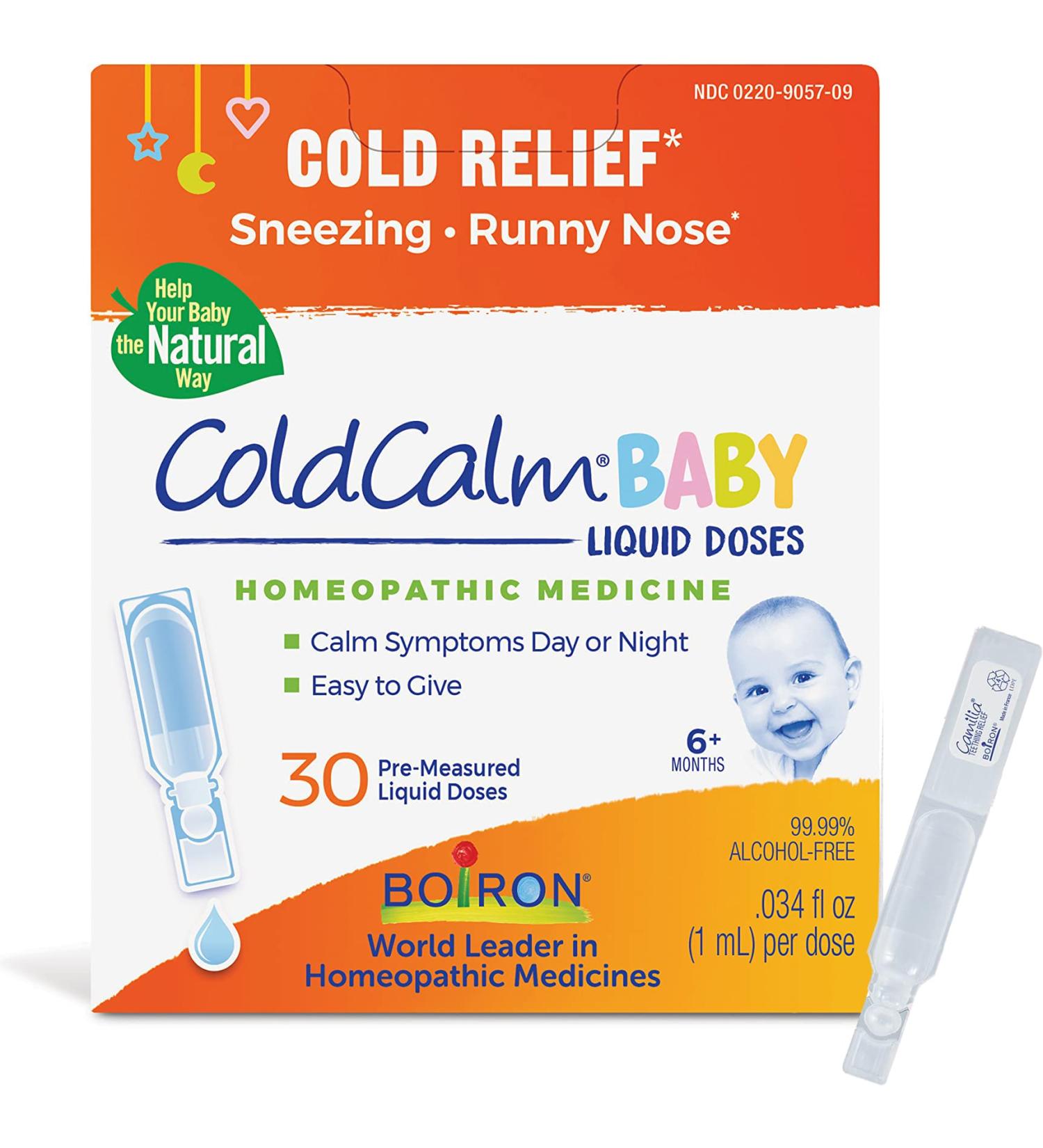 Boiron ColdCalm Baby 30 Dose Box - Relief from Cold Symptoms - Sterile & Non-Drowsy Drops - Buy Online on GoSupps.com