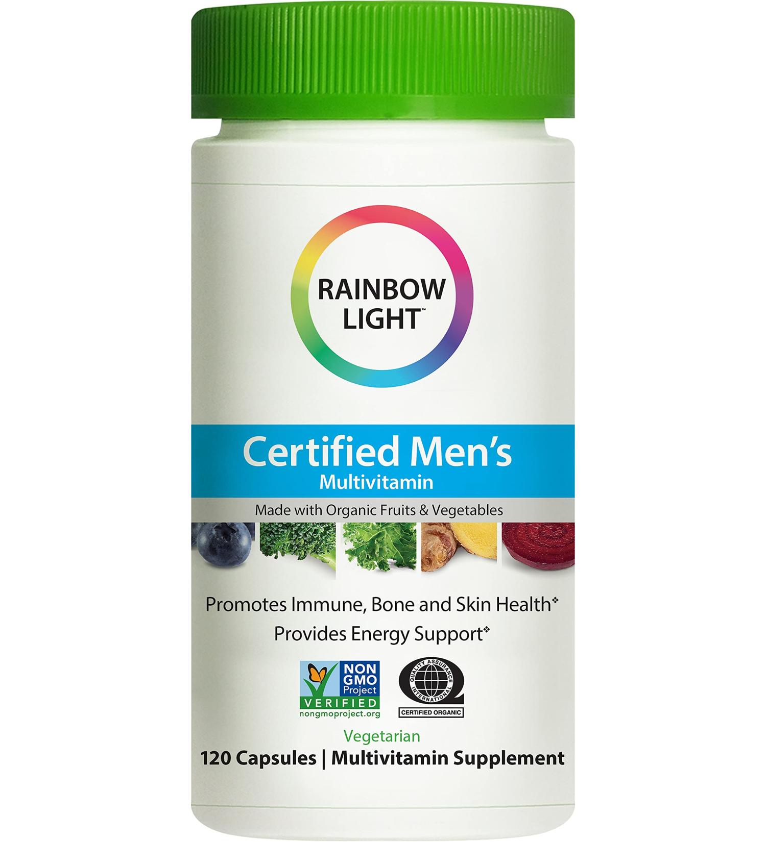 Rainbow Light Men's Multivitamin - 120 Vegetarian Capsules | Certified Nutritional Support - Buy Online on GoSupps.com