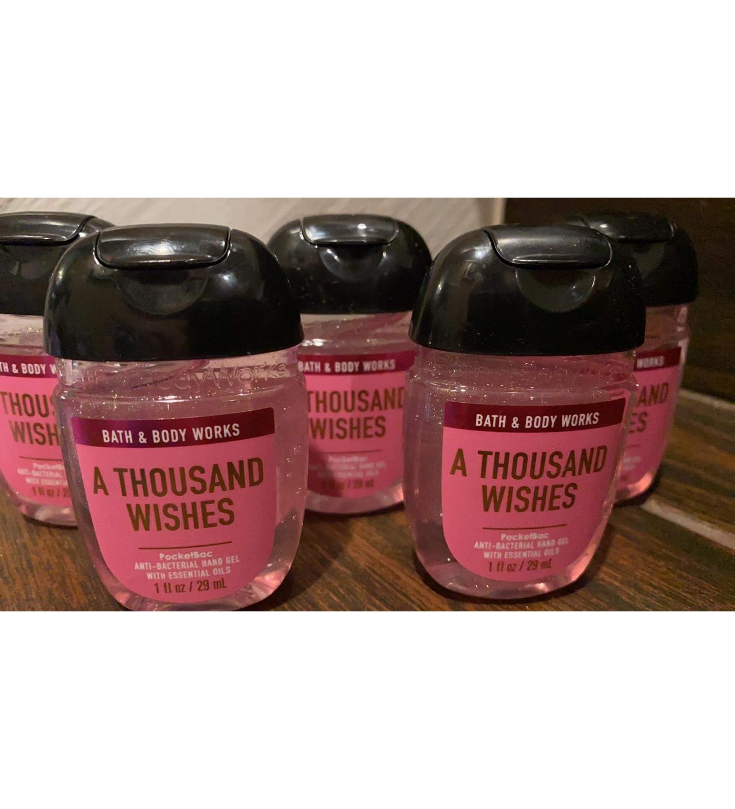 Bath and Body Works Pocketbac Hand Sanitizers A Thousand Wishes 5 Pack bundle. 1 Oz