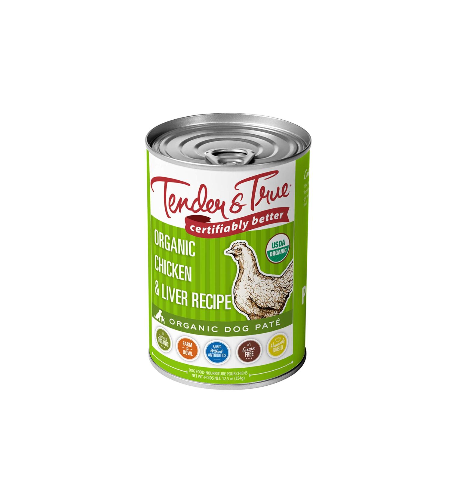 Tender And True Organic Chicken Liver Dog Food - 12.5 oz (Pack of 12) - Buy Online on GoSupps.com