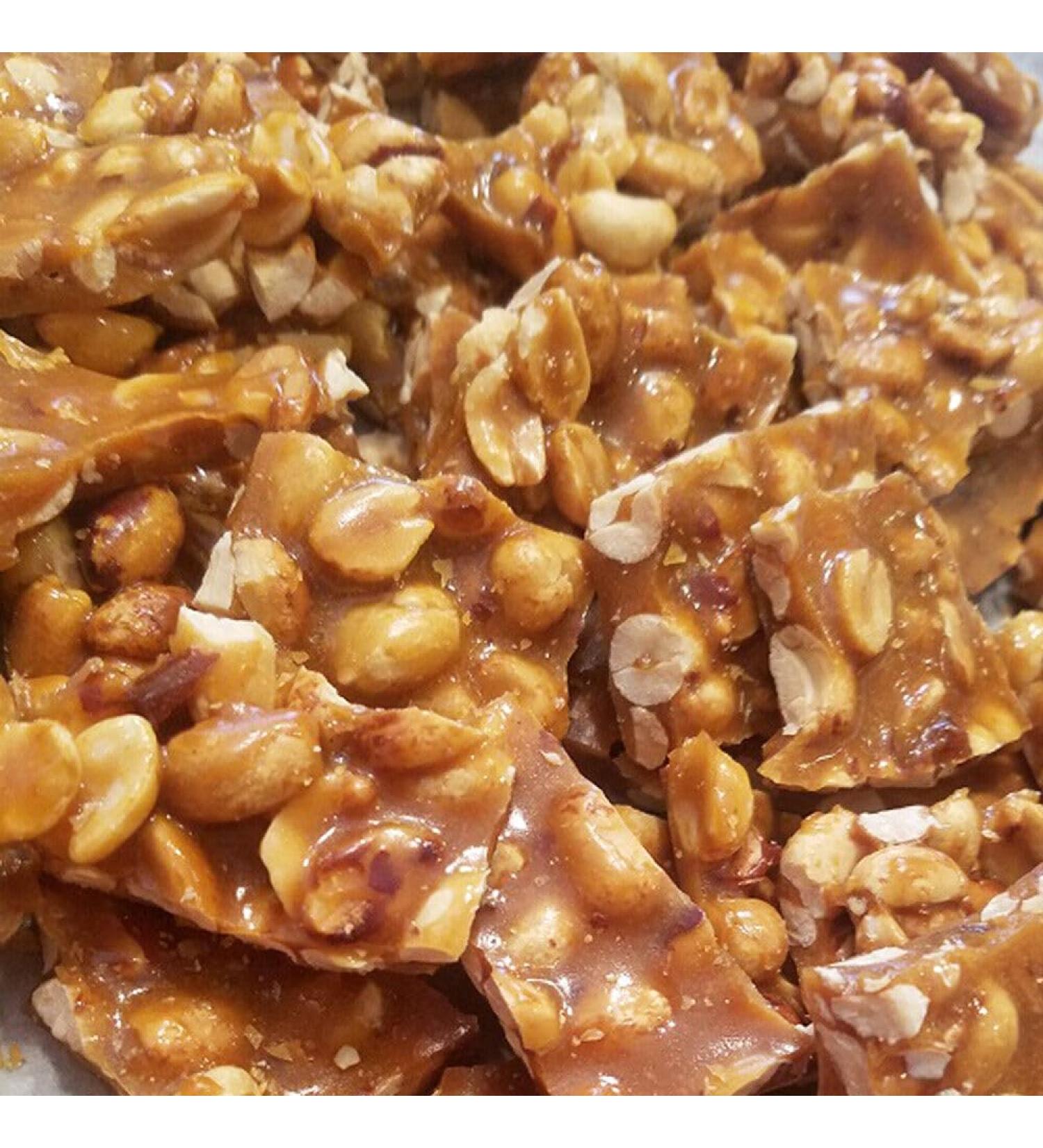 Peanut Brittle 200g Bag Pouch Traditional Retro Nut Cluster